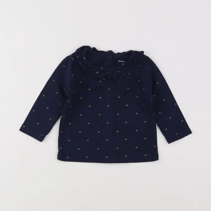 Vertbaudet - tee-shirt bleu - 3 mois