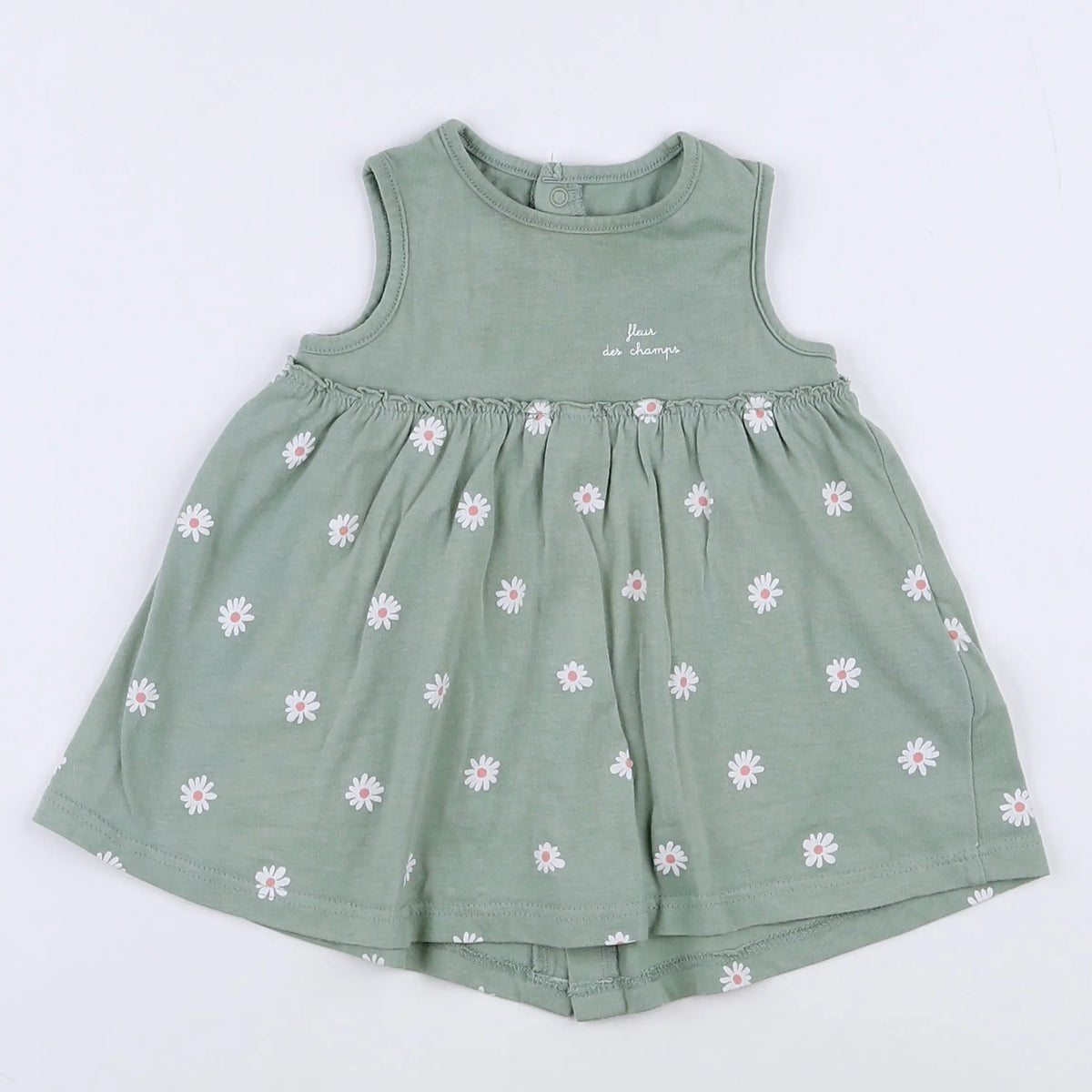 Vertbaudet - robe vert - 3 mois