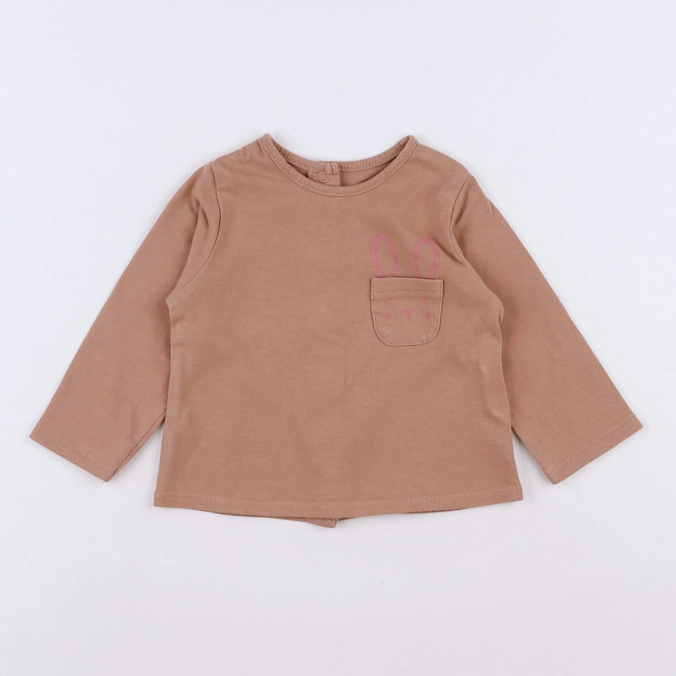 Vertbaudet - tee-shirt marron - 3 mois