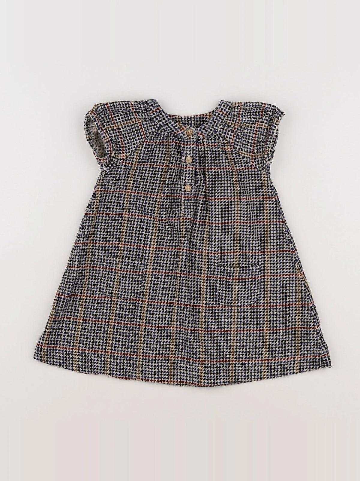 Boutchou - robe marron, vert - 12 mois