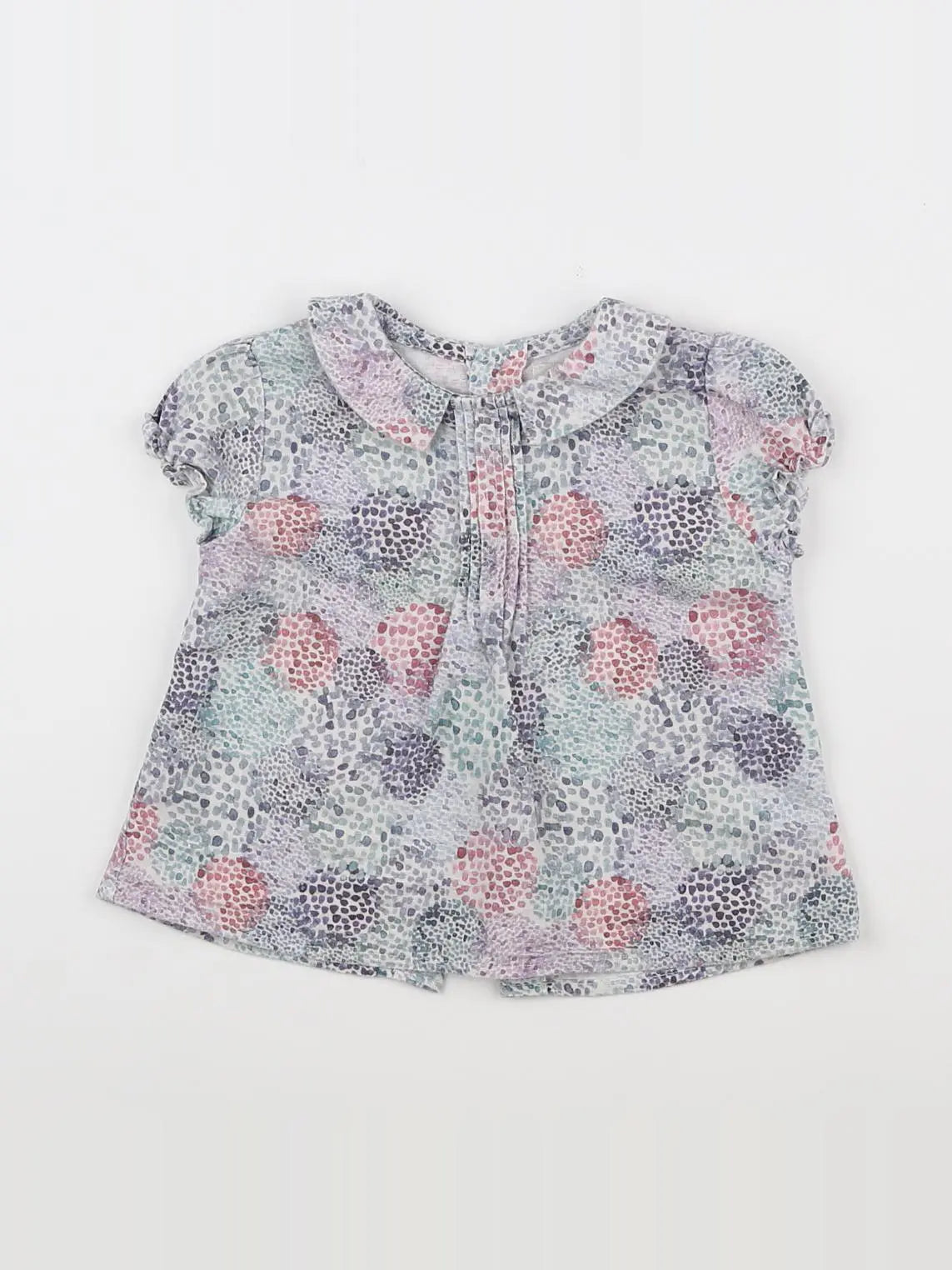 Bonnet à Pompon - blouse multicolore - 18 mois