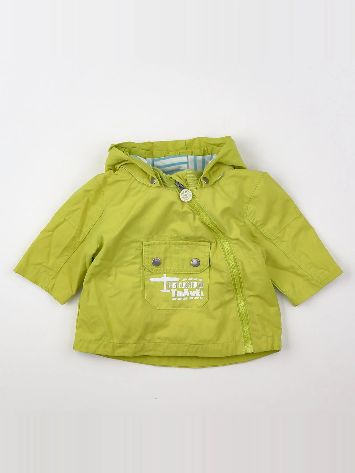 Vertbaudet - veste doublé vert fluo - 3 mois