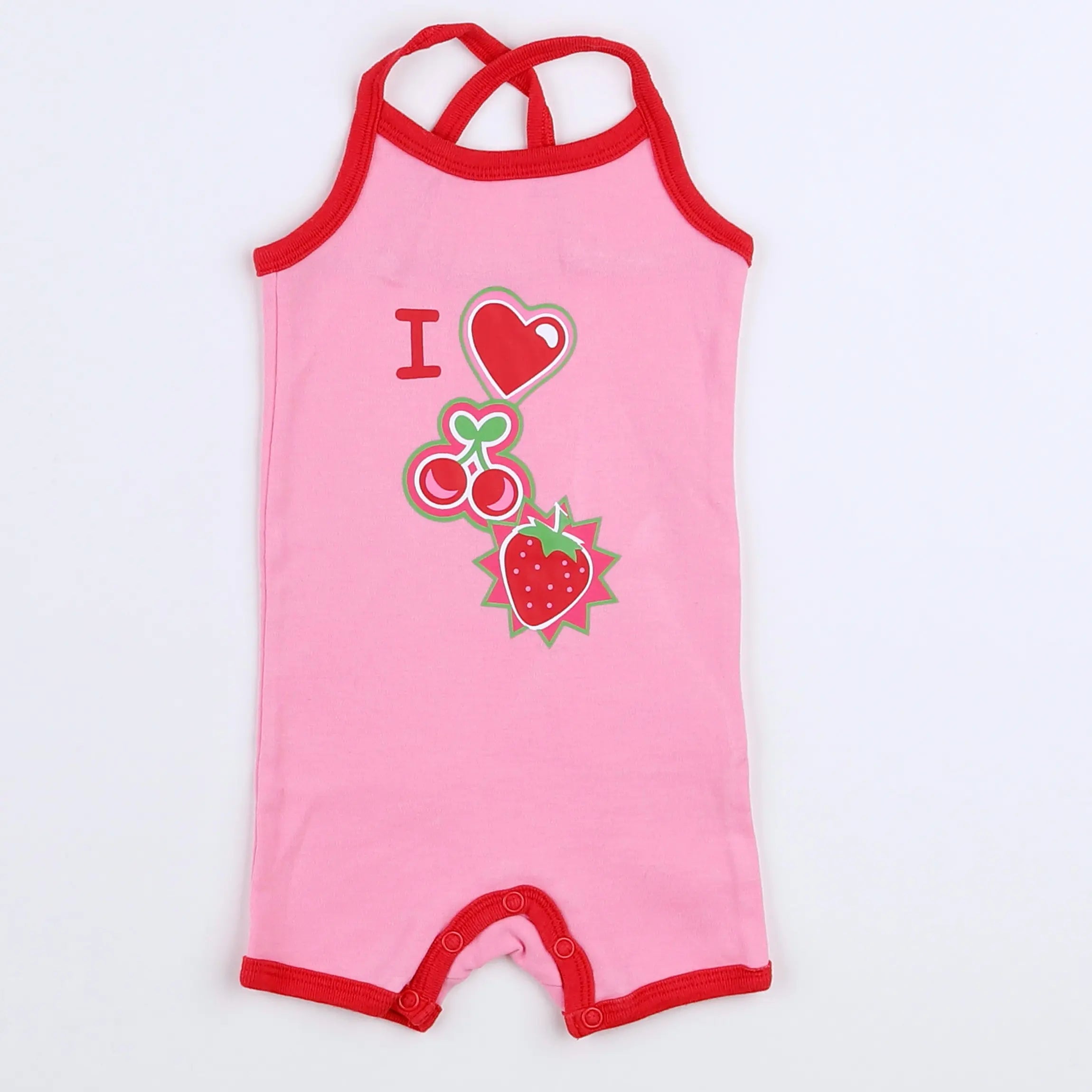Vertbaudet - pyjama coton rose - 9 mois