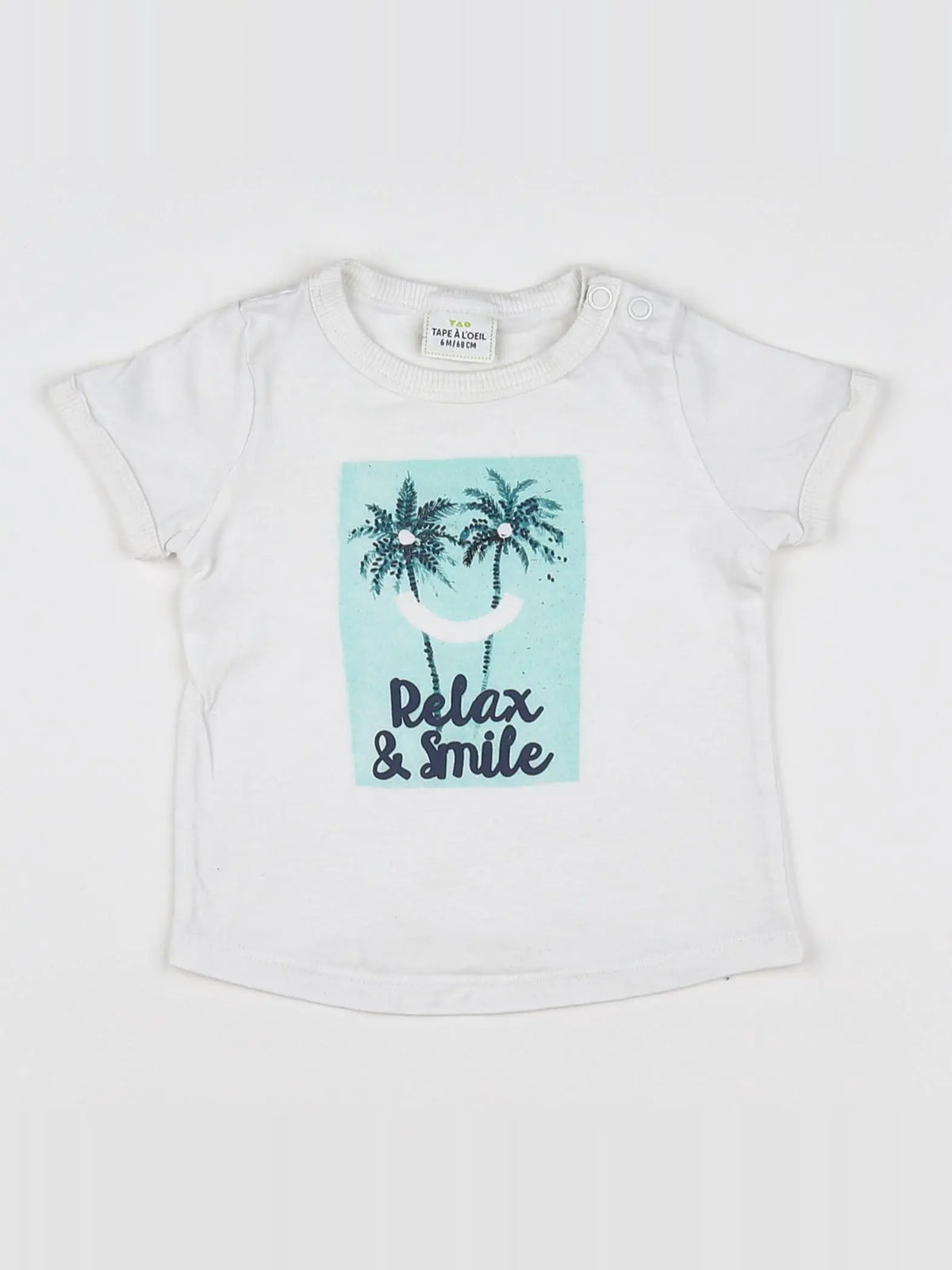 Tape à l'oeil - tee-shirt blanc - 6 mois