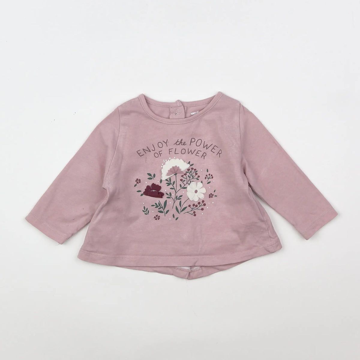 Vertbaudet - tee-shirt rose - 3 mois