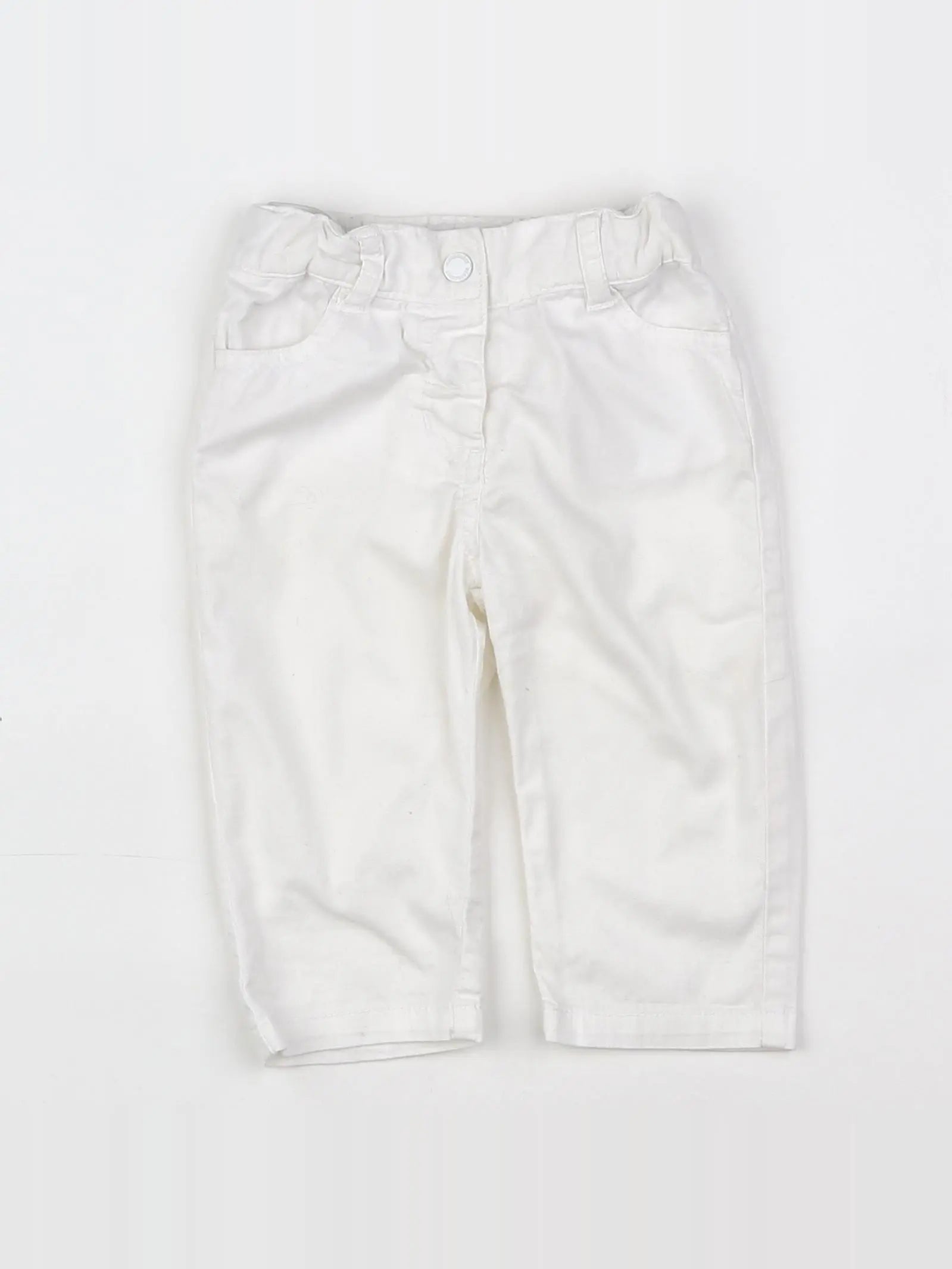 Vertbaudet - pantalon blanc - 9 mois