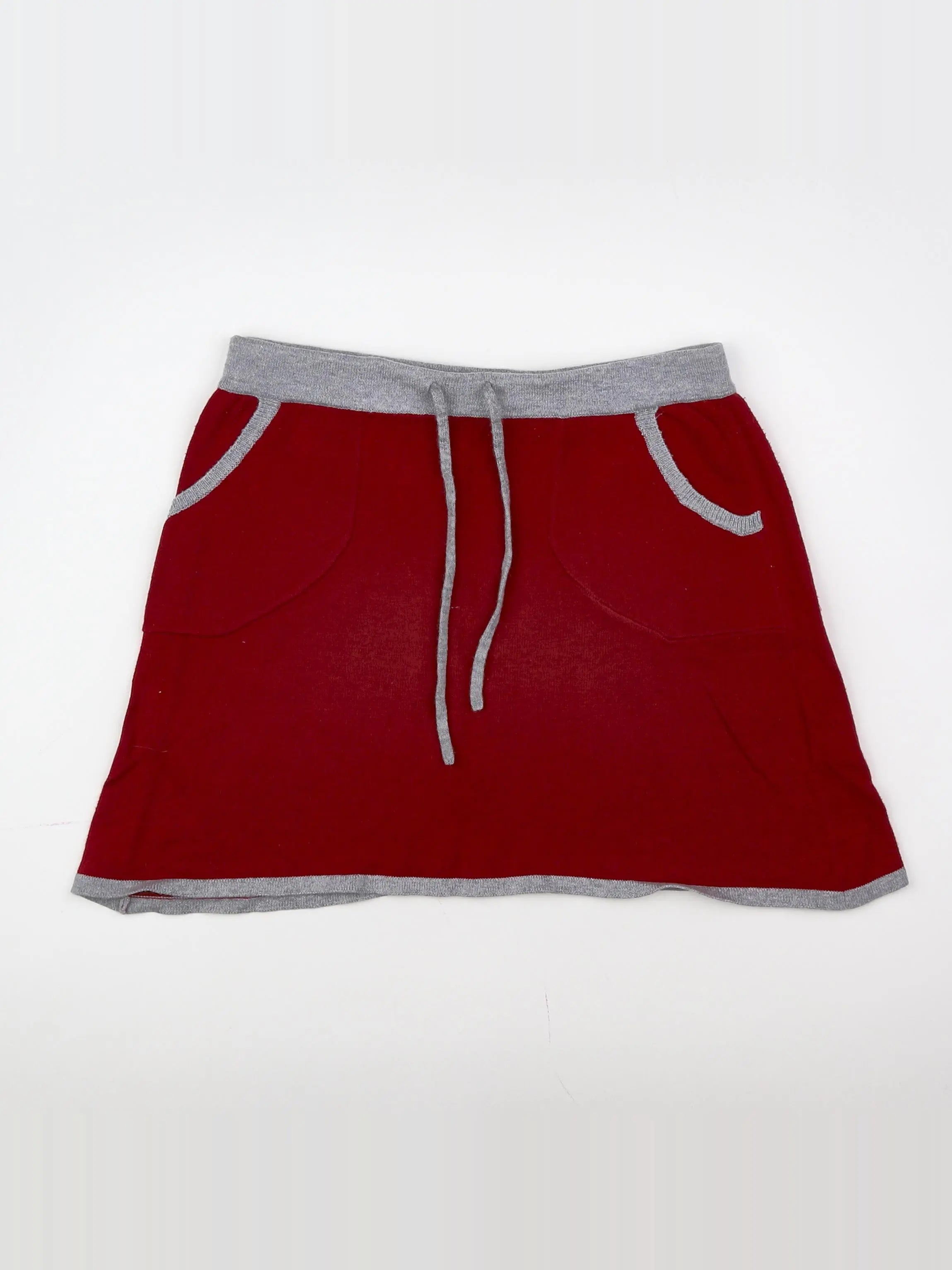 Buissonnière - jupe gris, rouge - 12 ans