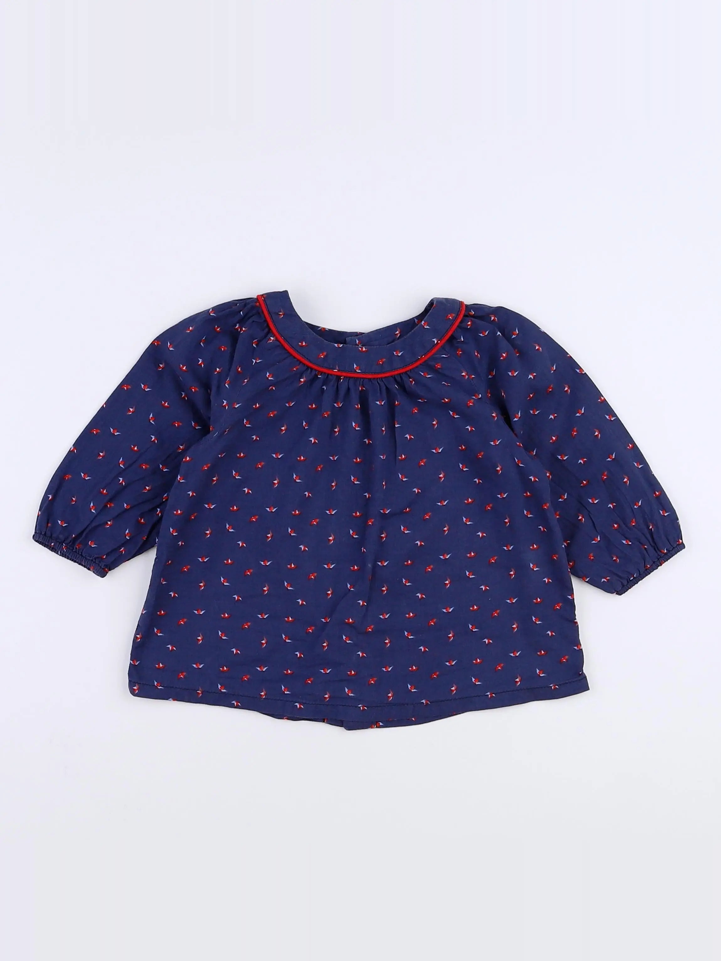 Boutchou - blouse bleu - 9 mois