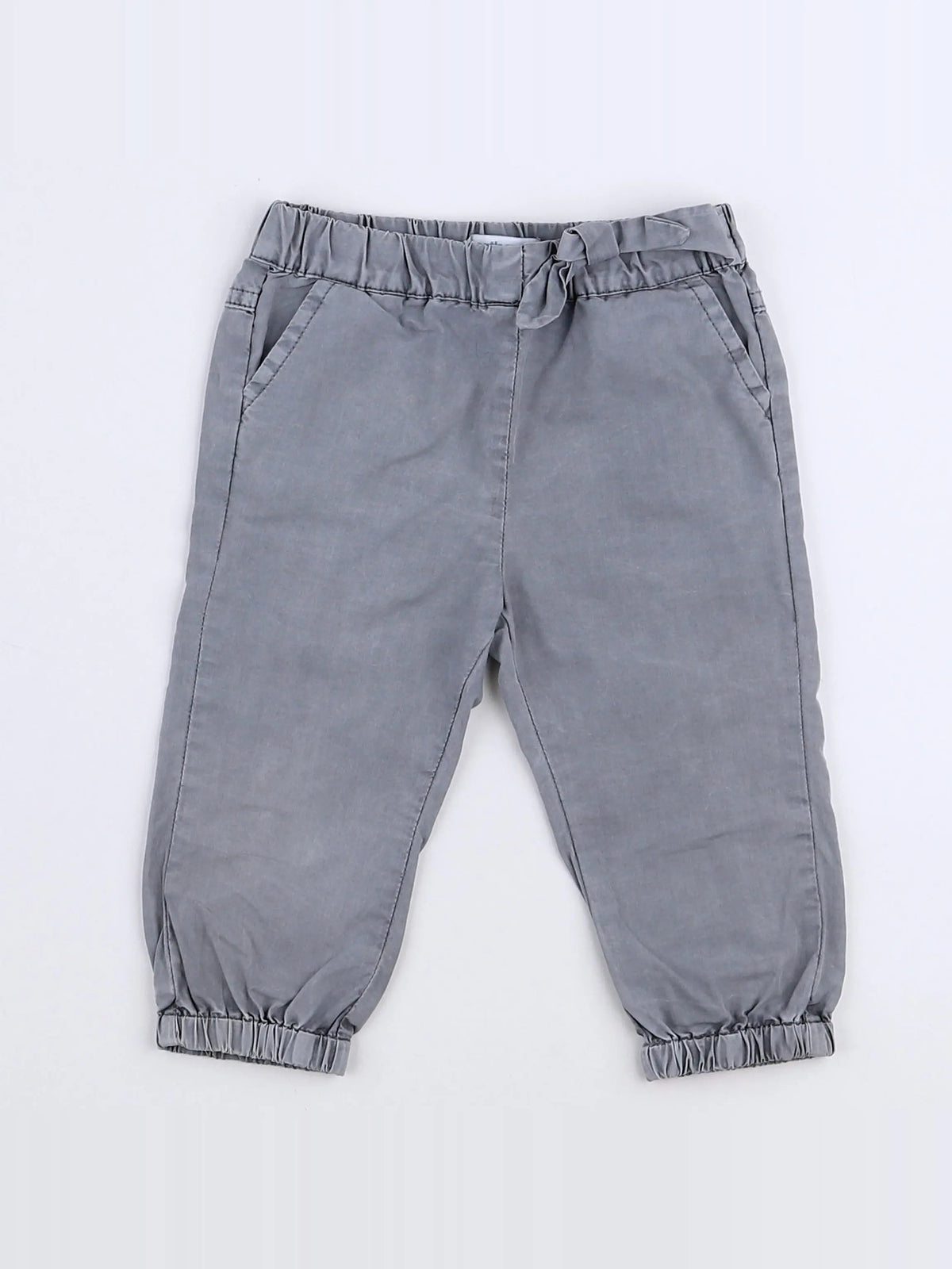 Vertbaudet - pantalon gris - 9 mois
