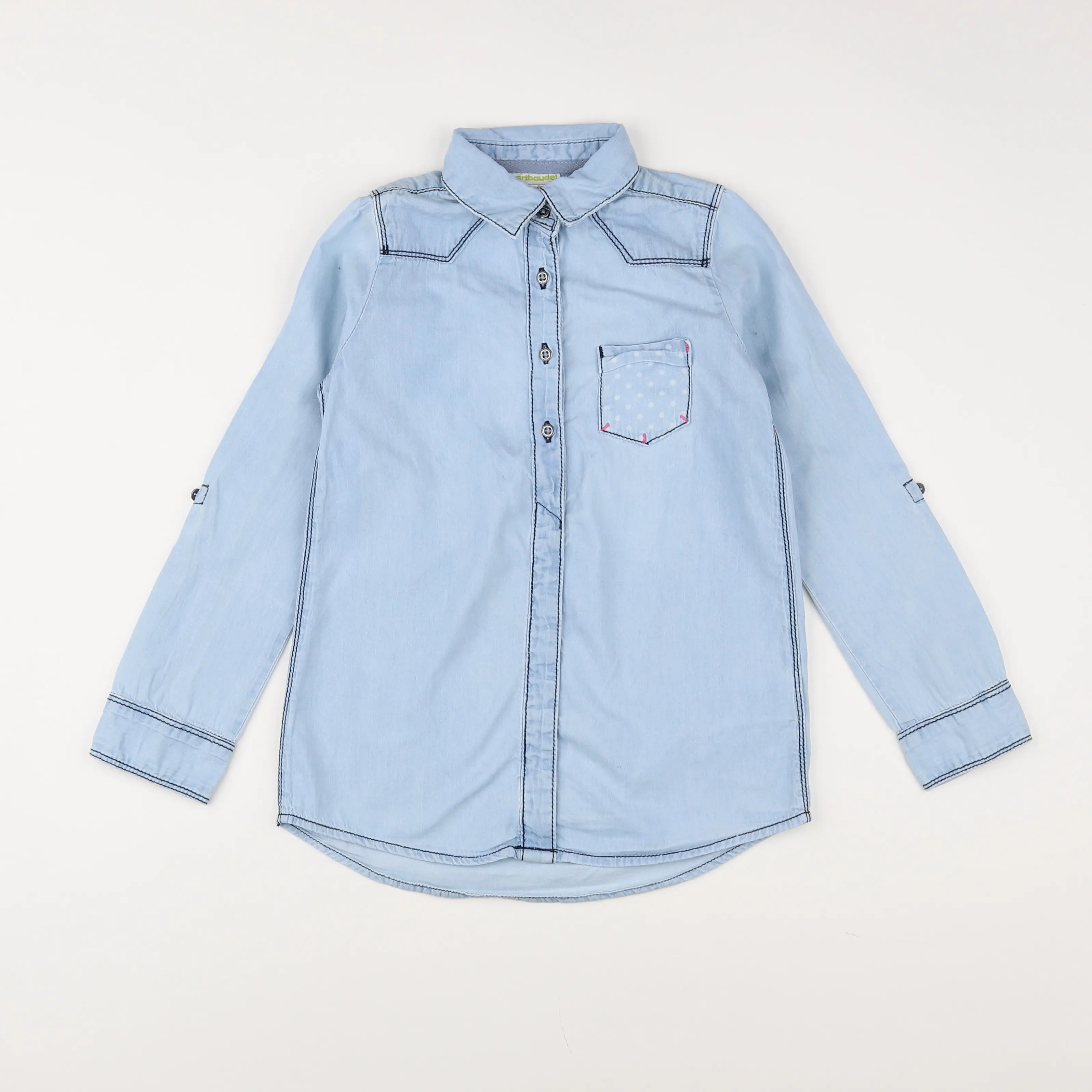Vertbaudet - chemise bleu - 8 ans