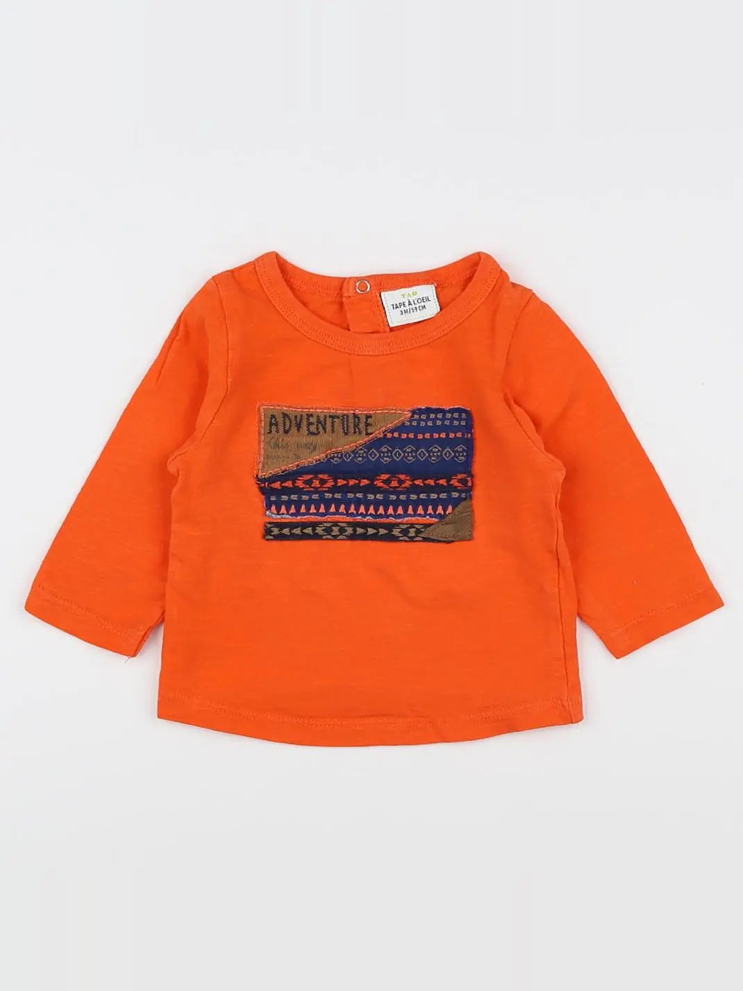 Tape à l'oeil - tee-shirt orange - 3 mois