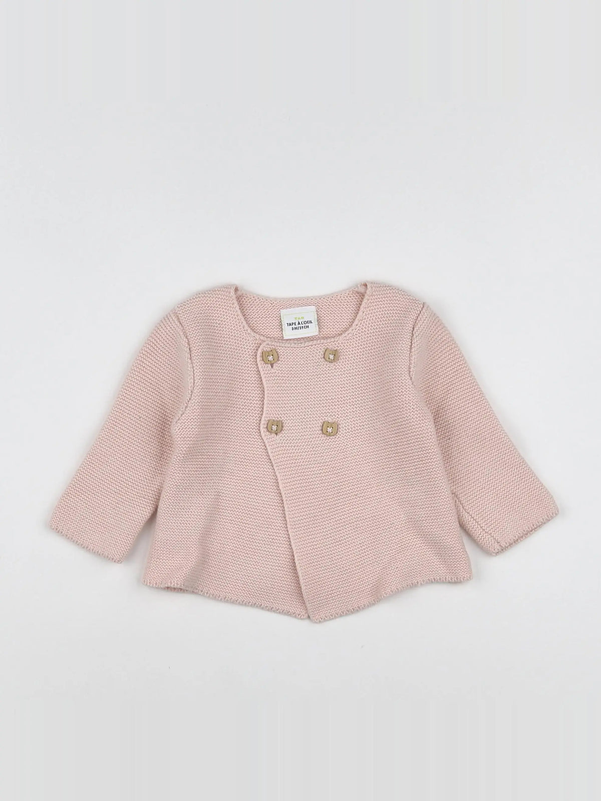 Tape à l'oeil - gilet rose - 3 mois