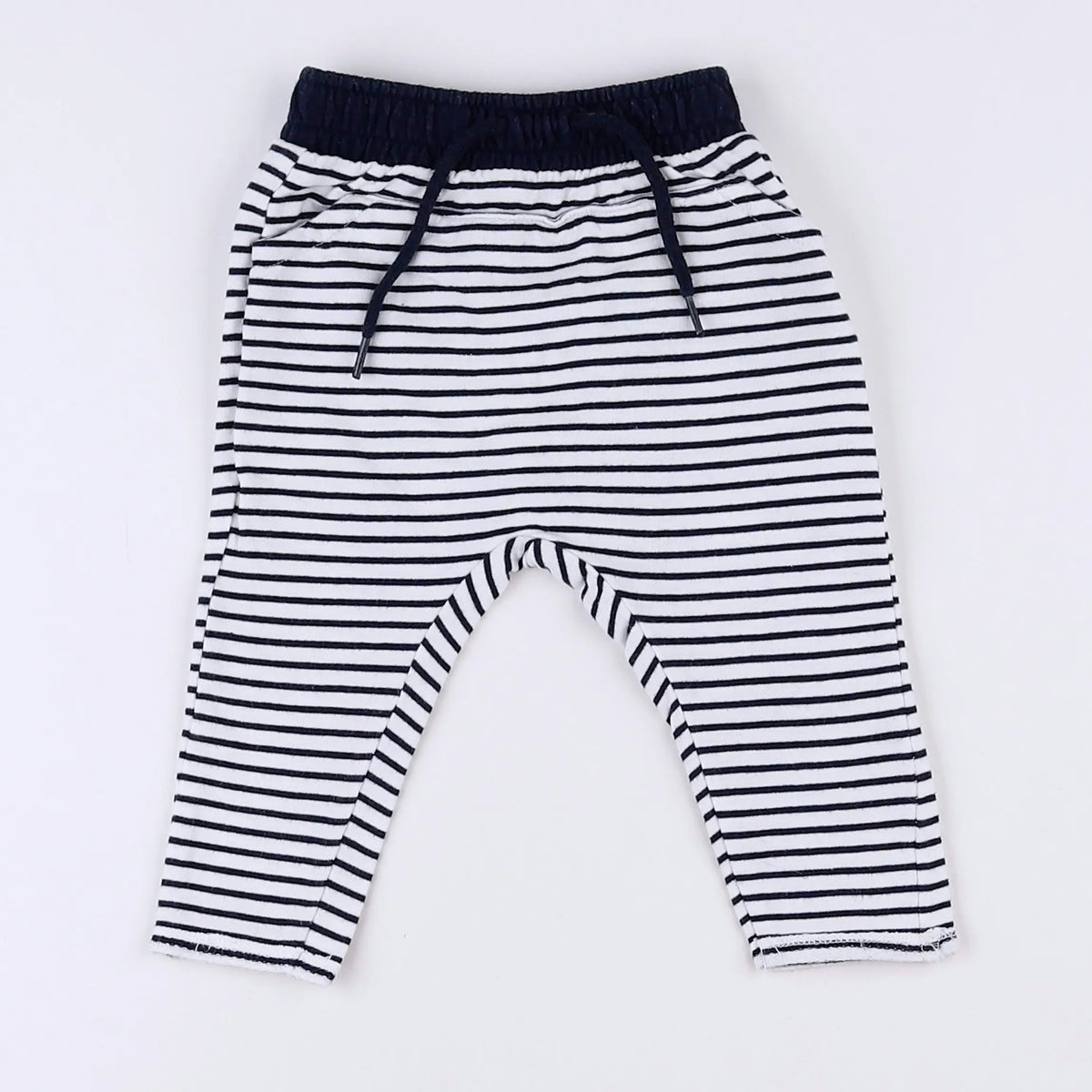 Vertbaudet - jogging blanc, noir - 3 mois