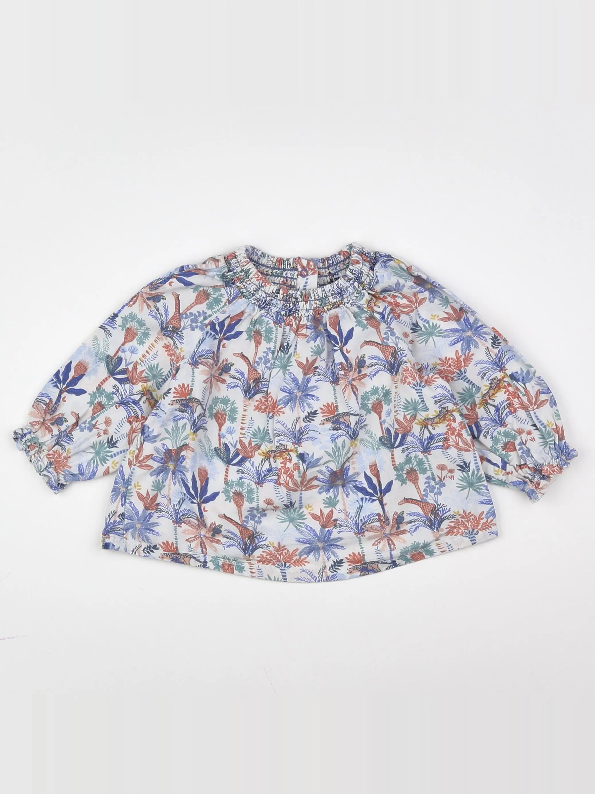 Tape à l'oeil - blouse bleu, blanc - 9 mois