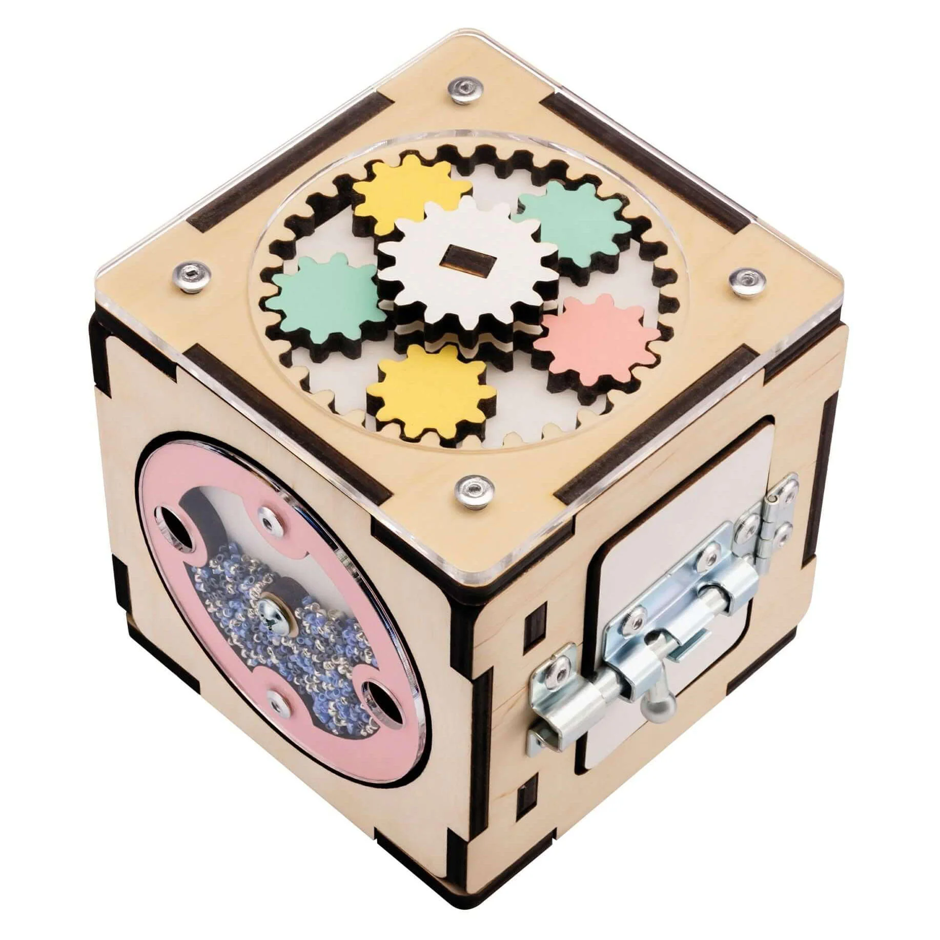 Ensemble - Busy board maisonnette natura et cube interactif