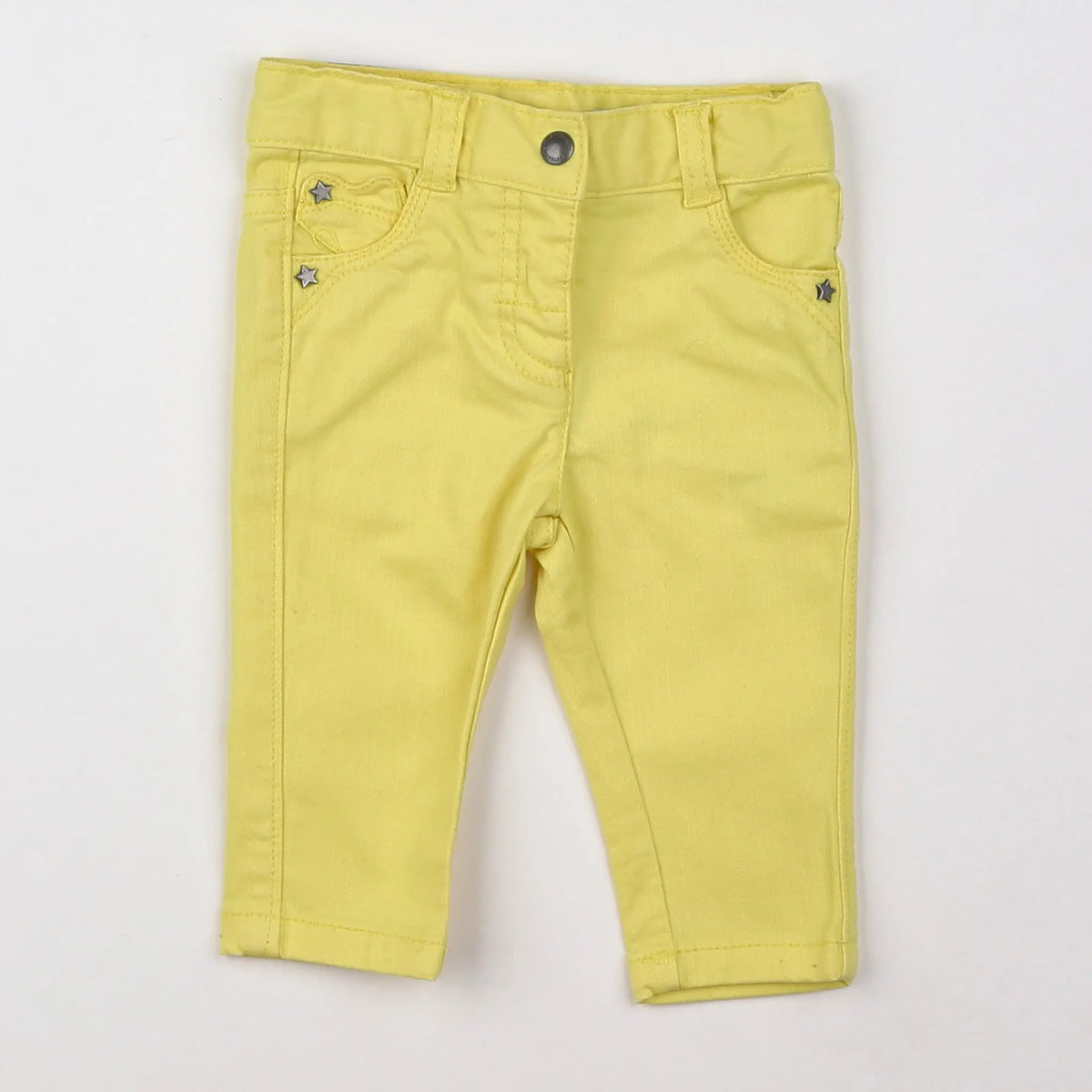 Vertbaudet - pantalon jaune - 3 mois