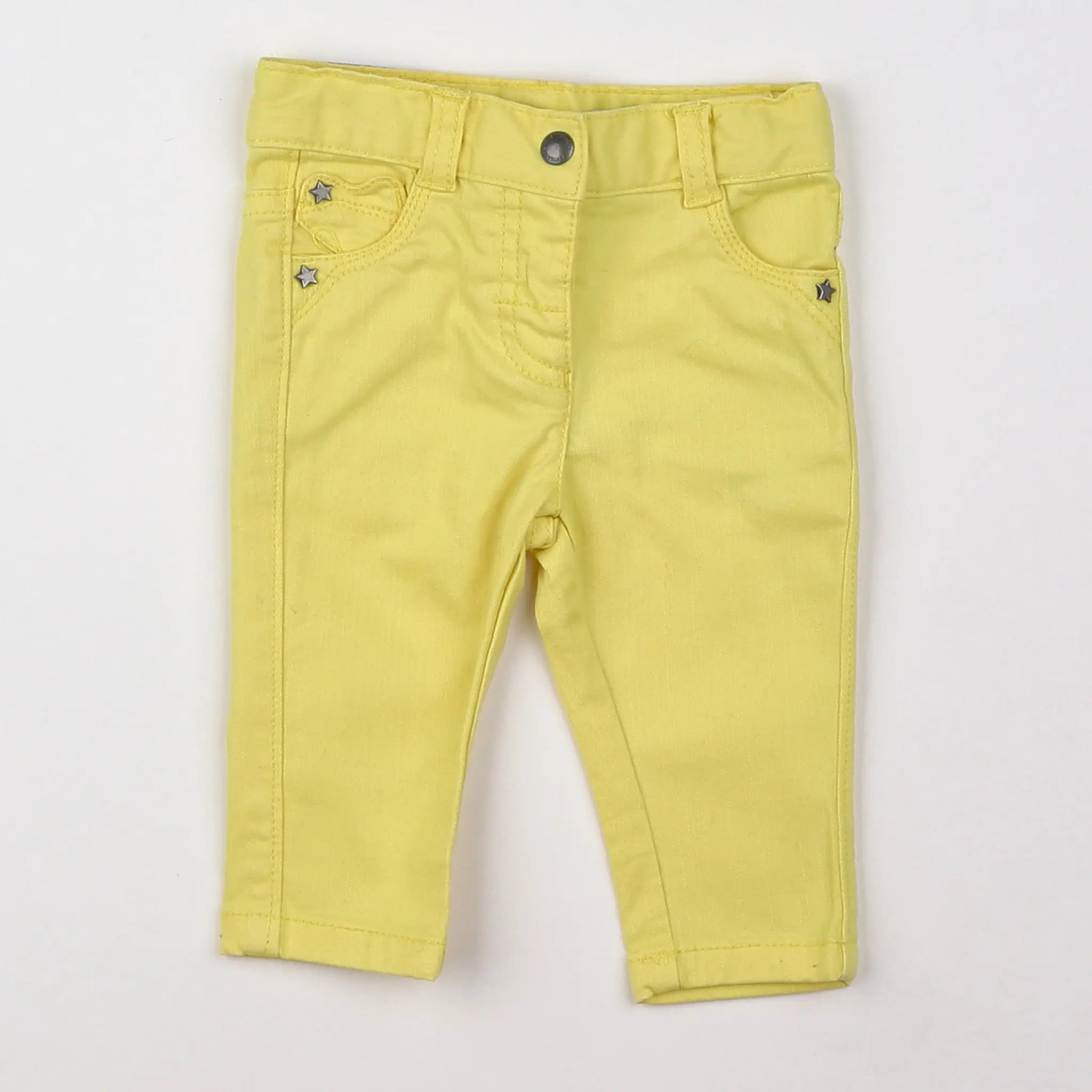 Vertbaudet - pantalon jaune - 3 mois