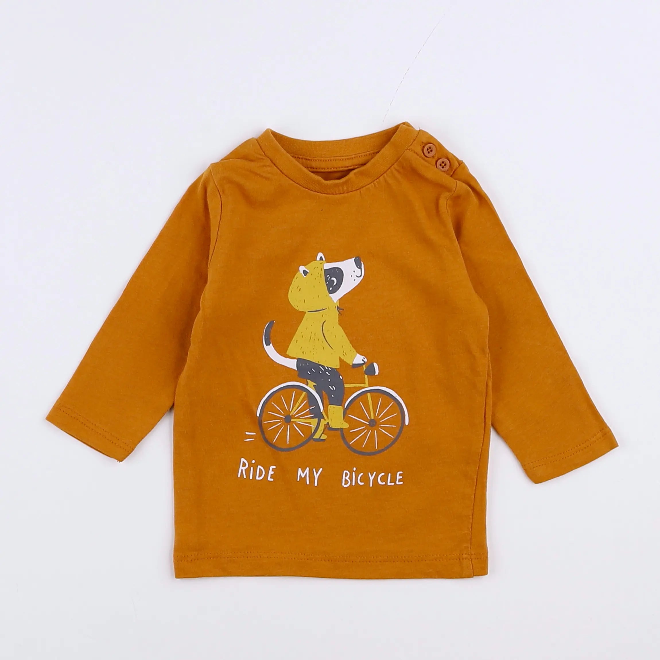 Vertbaudet - tee-shirt marron - 3 mois