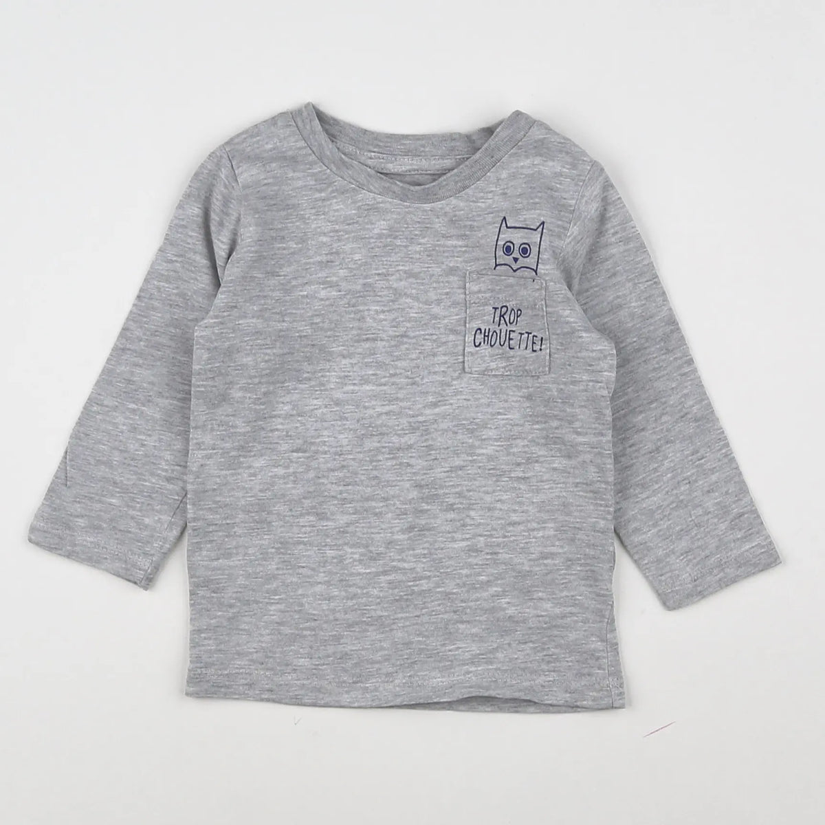 Vertbaudet - tee-shirt gris, bleu - 6 mois