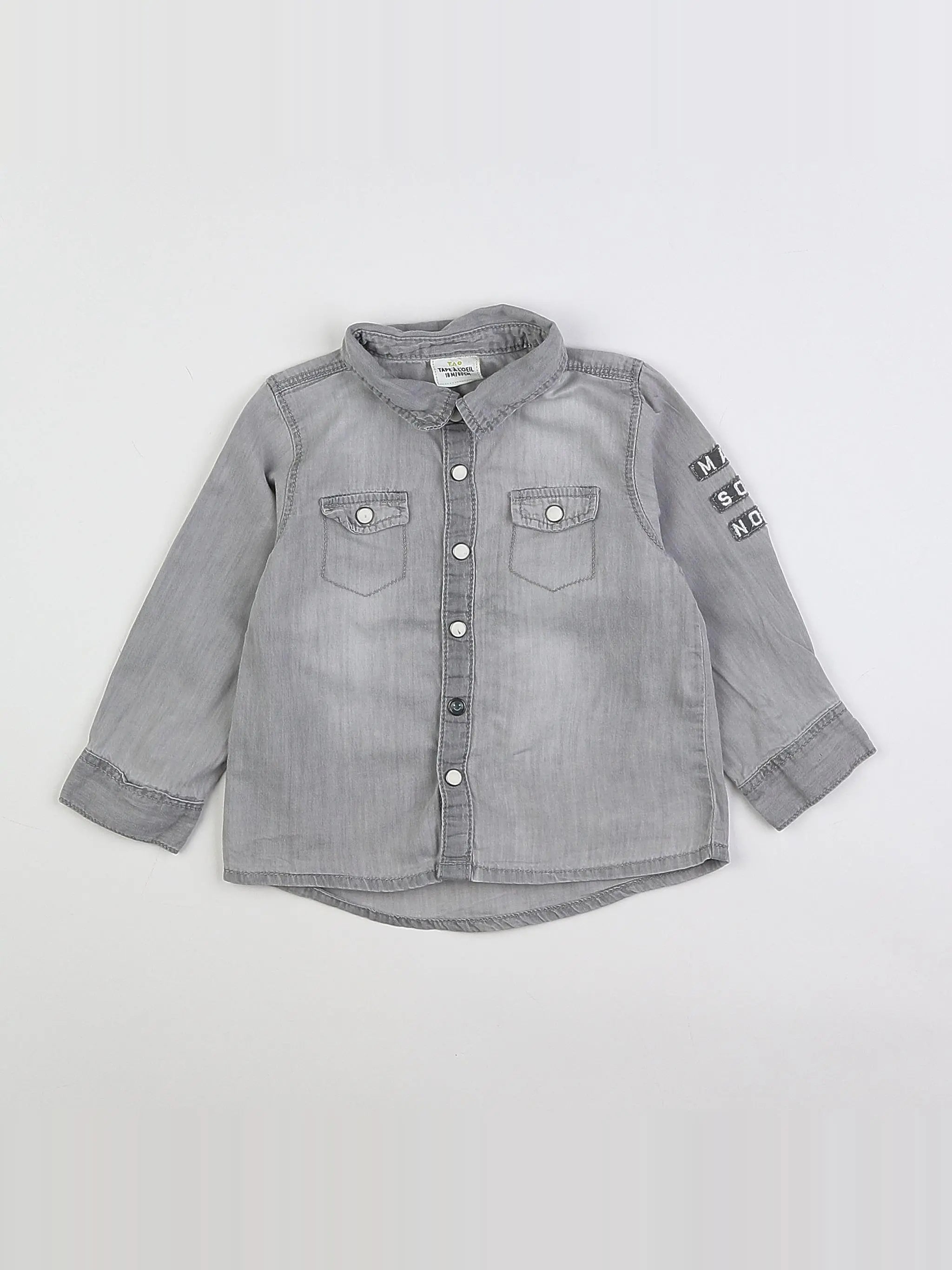 Tape à l'oeil - chemise gris - 18 mois