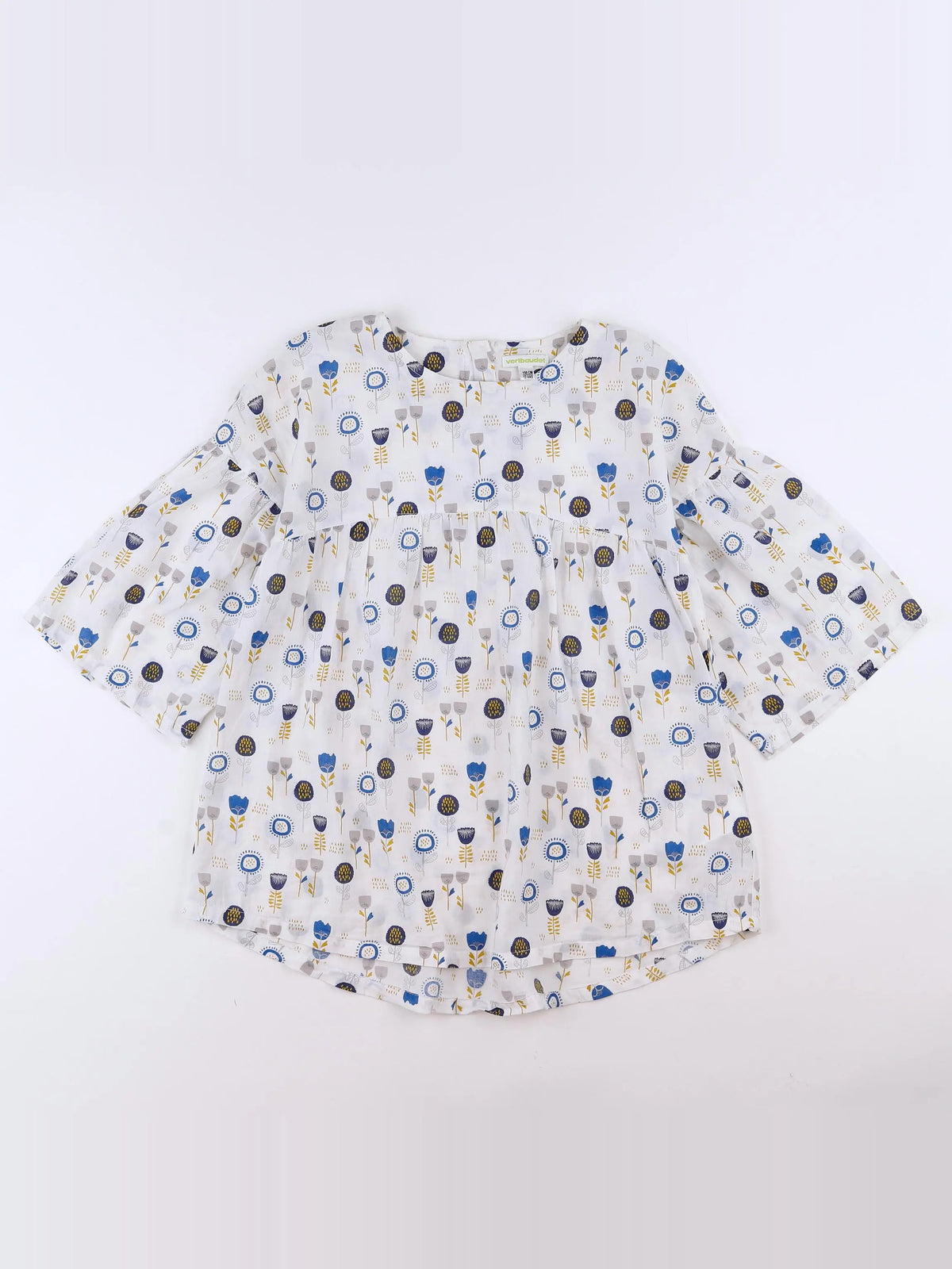 Vertbaudet - blouse blanc, bleu - 12 ans
