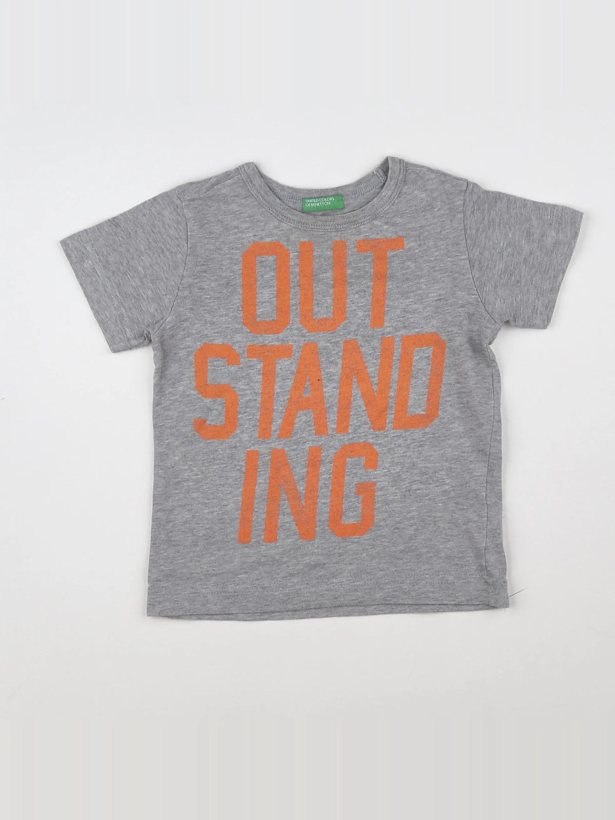 Benetton - tee-shirt gris - 12 mois