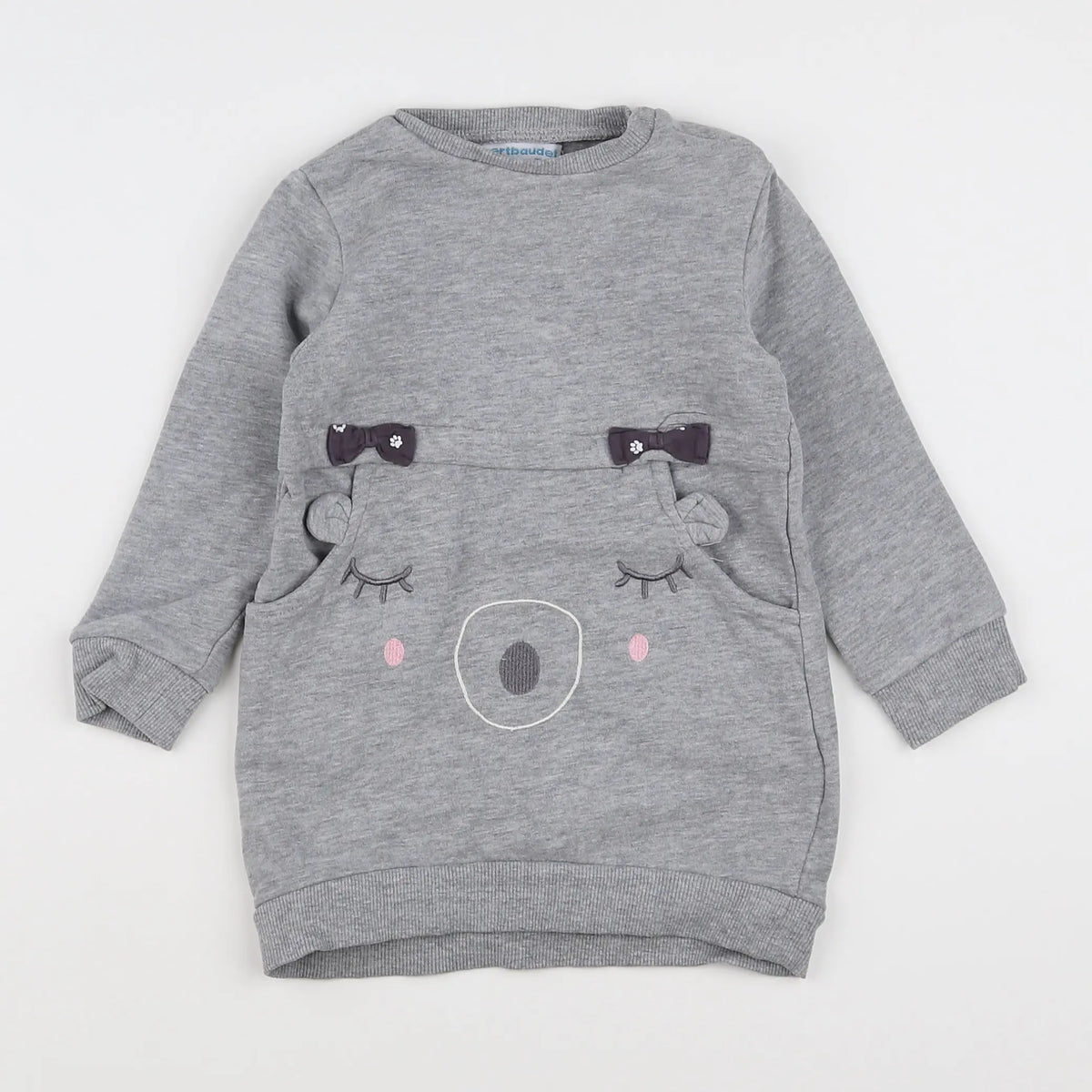 Vertbaudet - robe gris - 18 mois