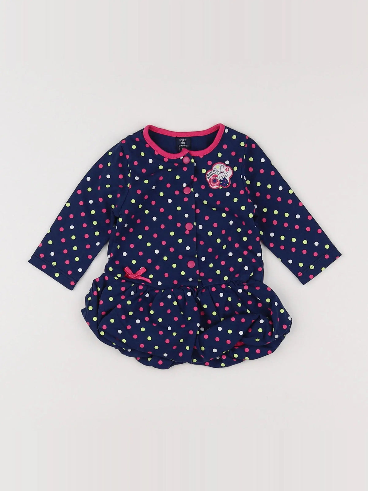 Terre de marins - robe bleu, rose - 3 mois