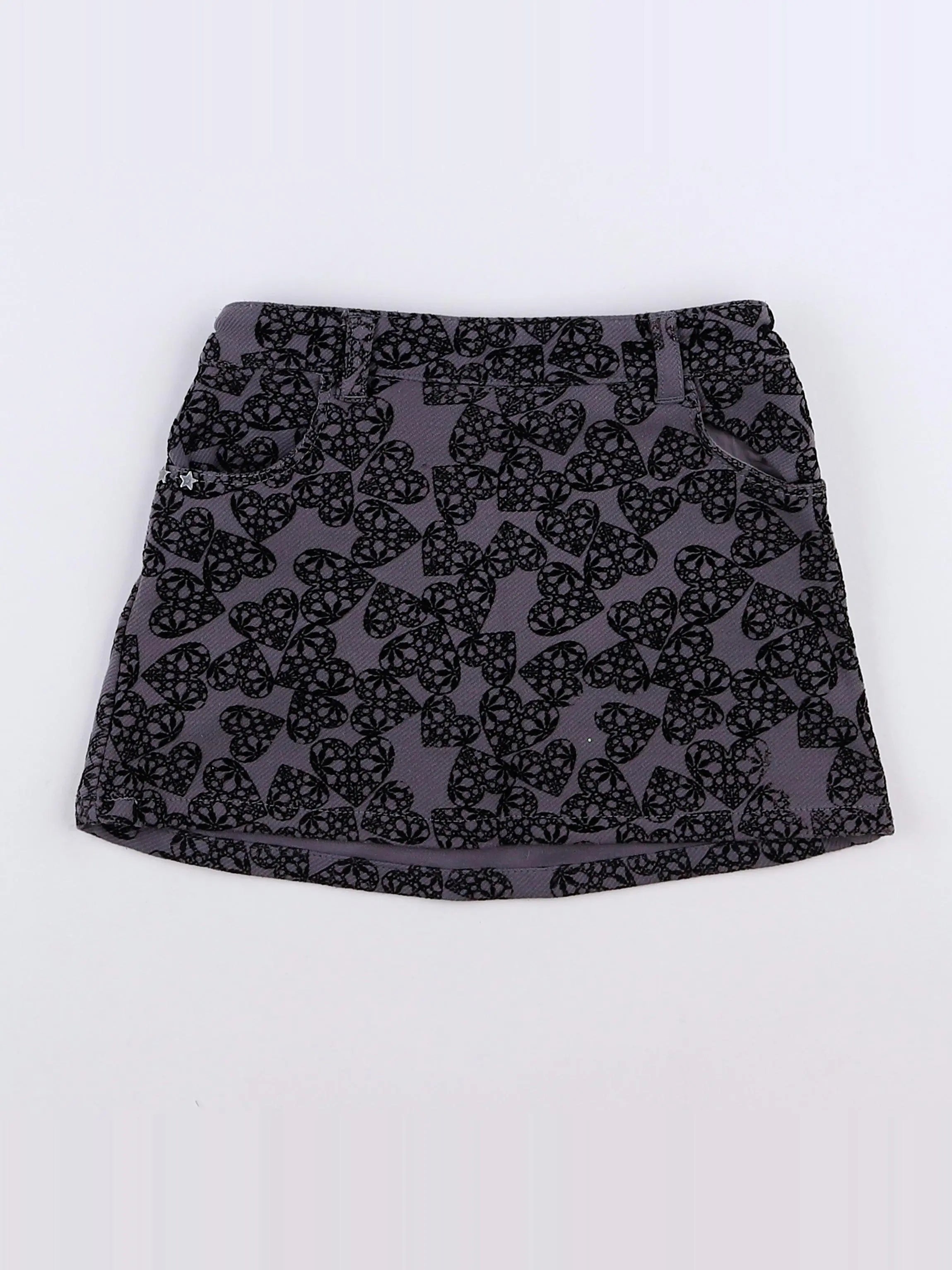 Vertbaudet - jupe noir, gris - 4 ans