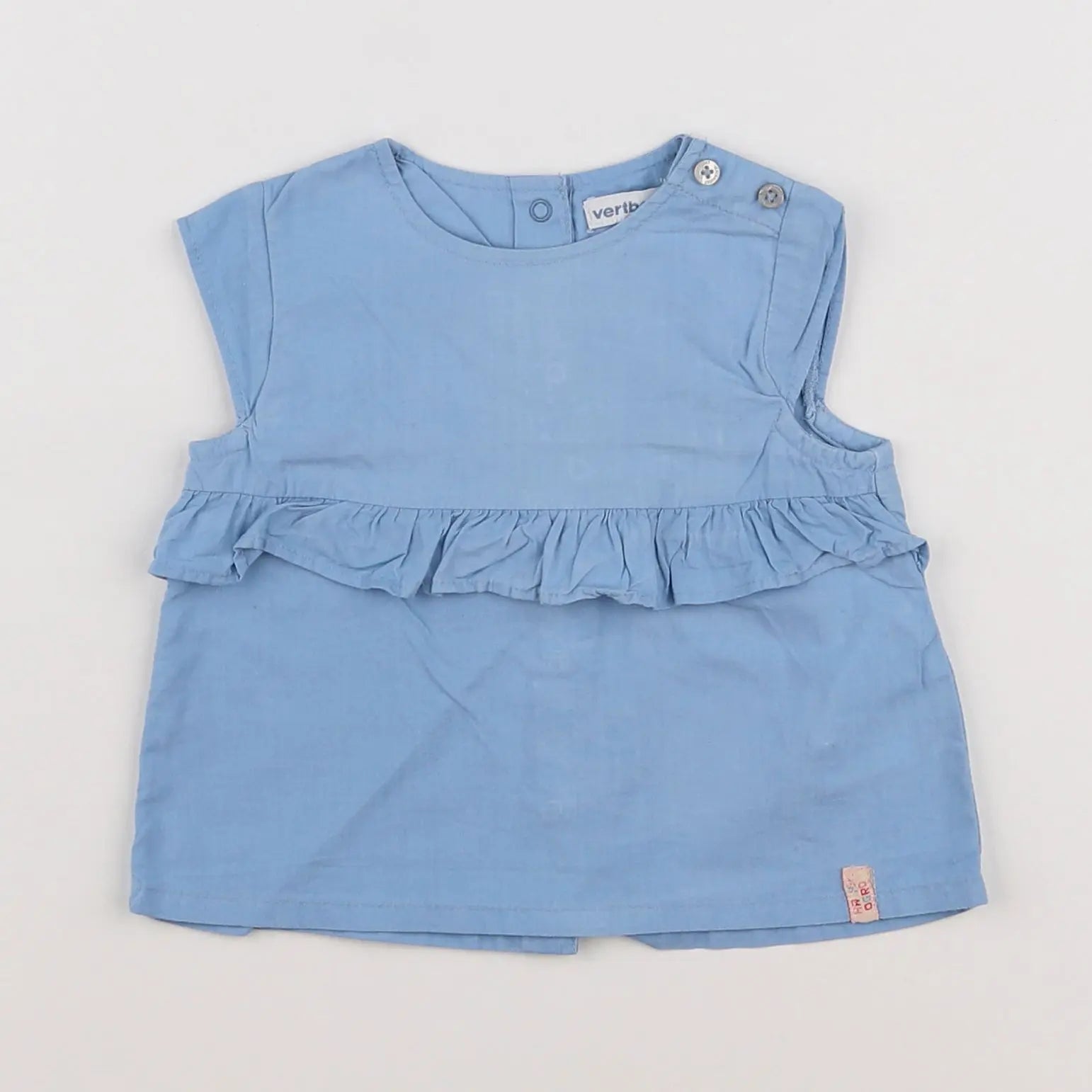 Vertbaudet - blouse bleu - 6 mois