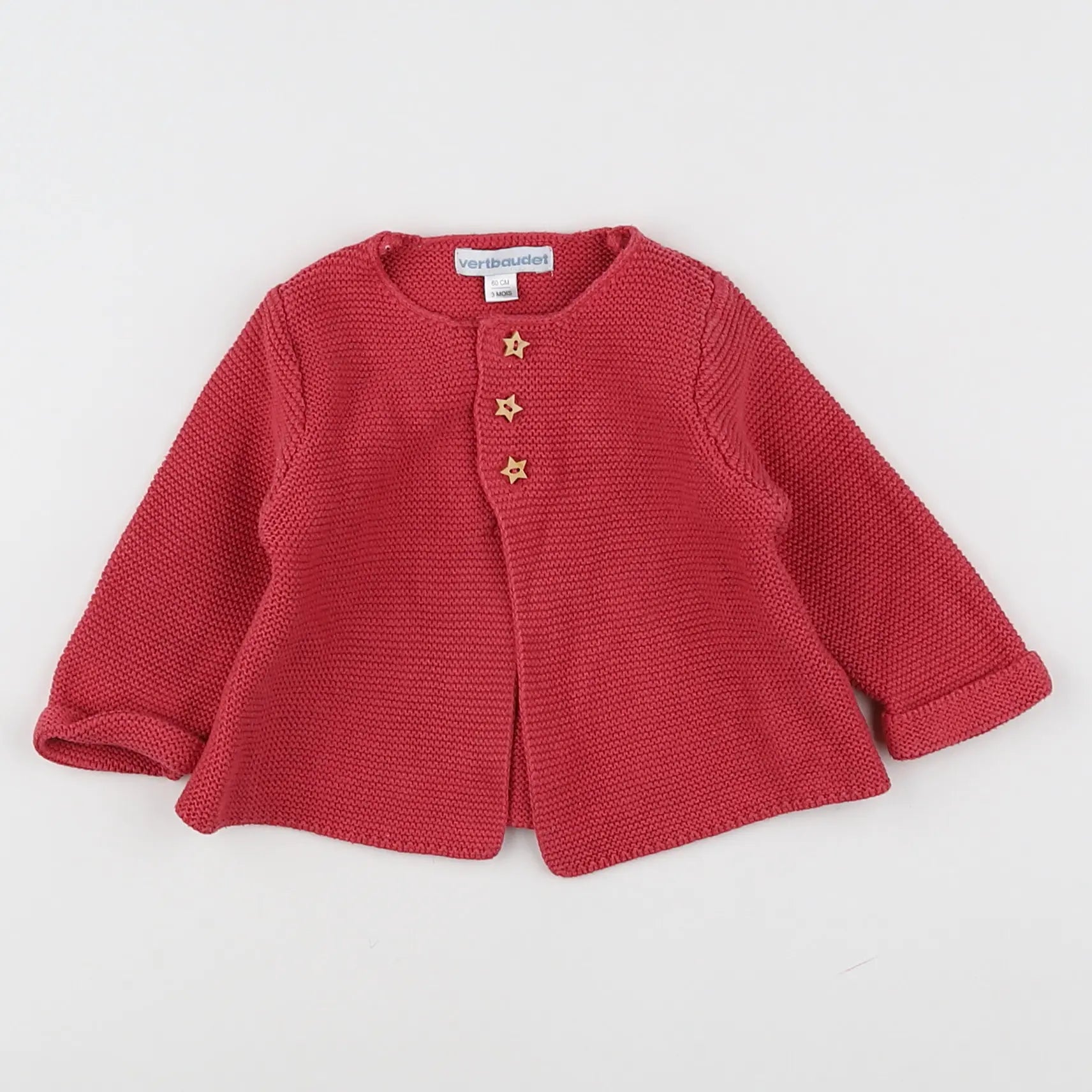 Vertbaudet - gilet rose - 3 mois