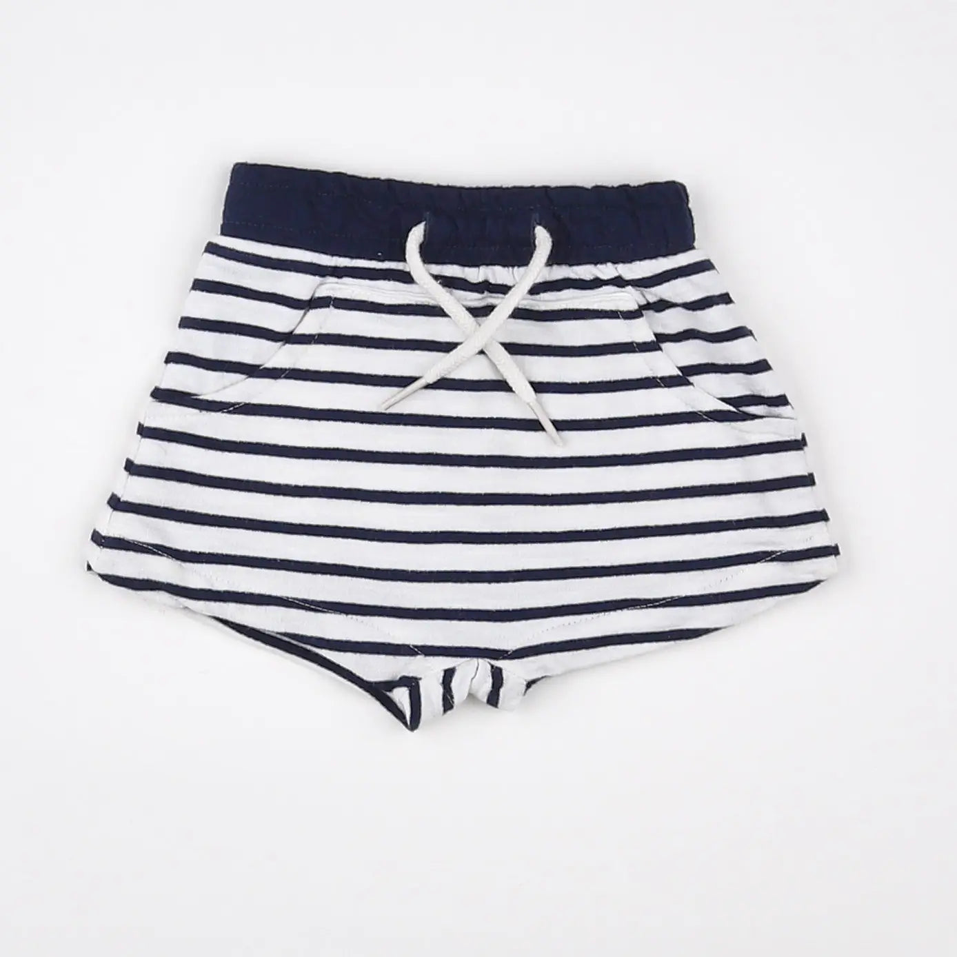 Vertbaudet - short bleu, blanc - 3 mois