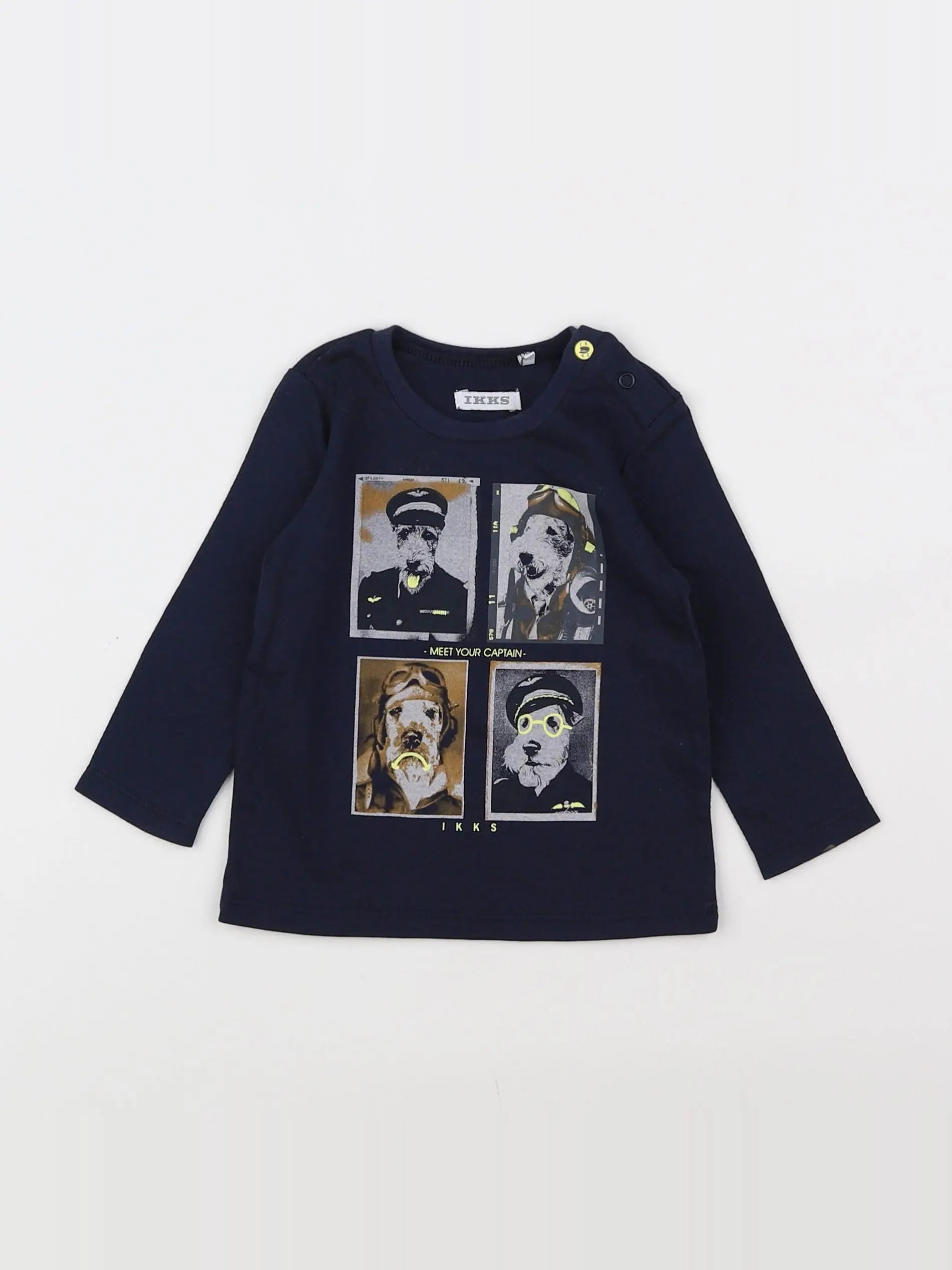 IKKS - tee-shirt bleu - 6 mois