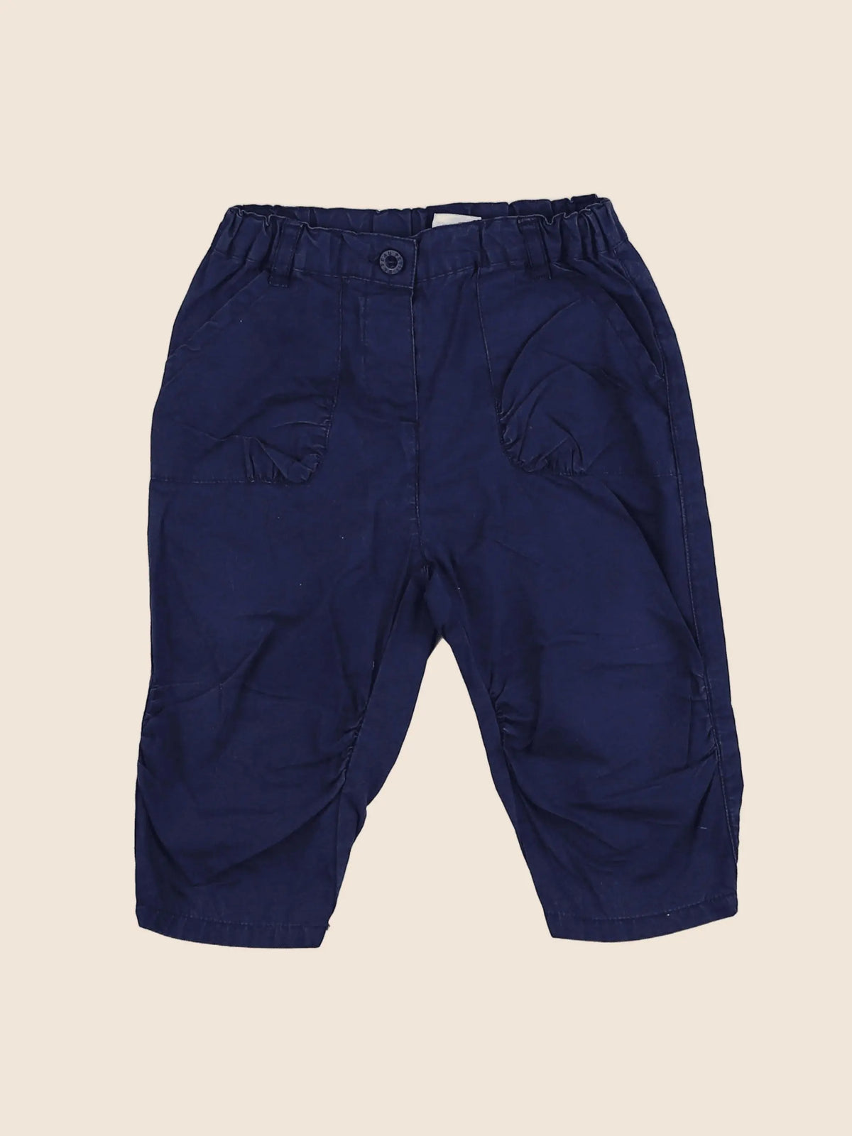 Petit Bateau - pantalon bleu - 12 mois