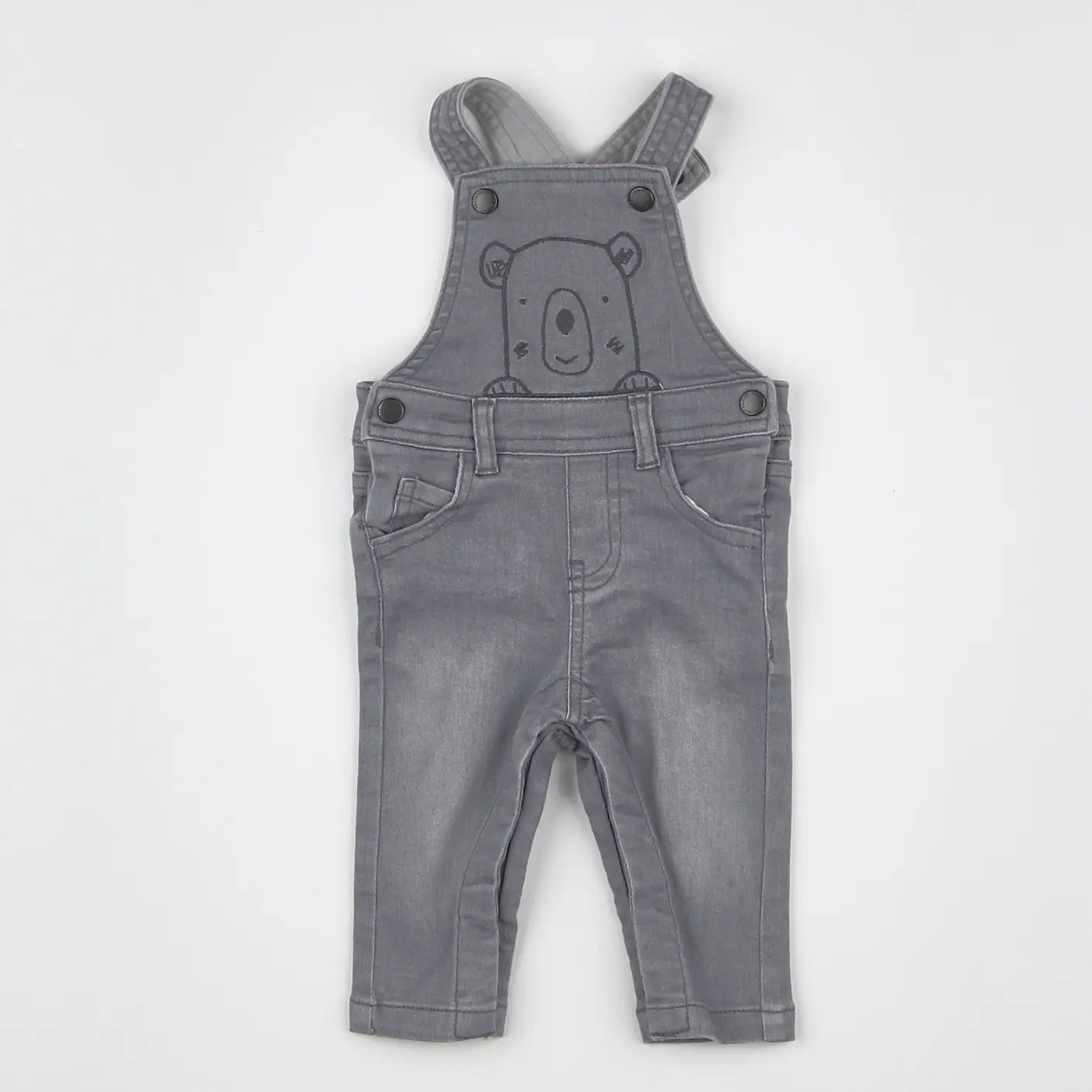 Vertbaudet - salopette gris - 3 mois