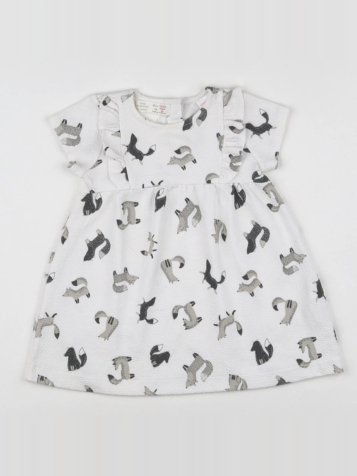 Zara - robe blanc - 12/18 mois