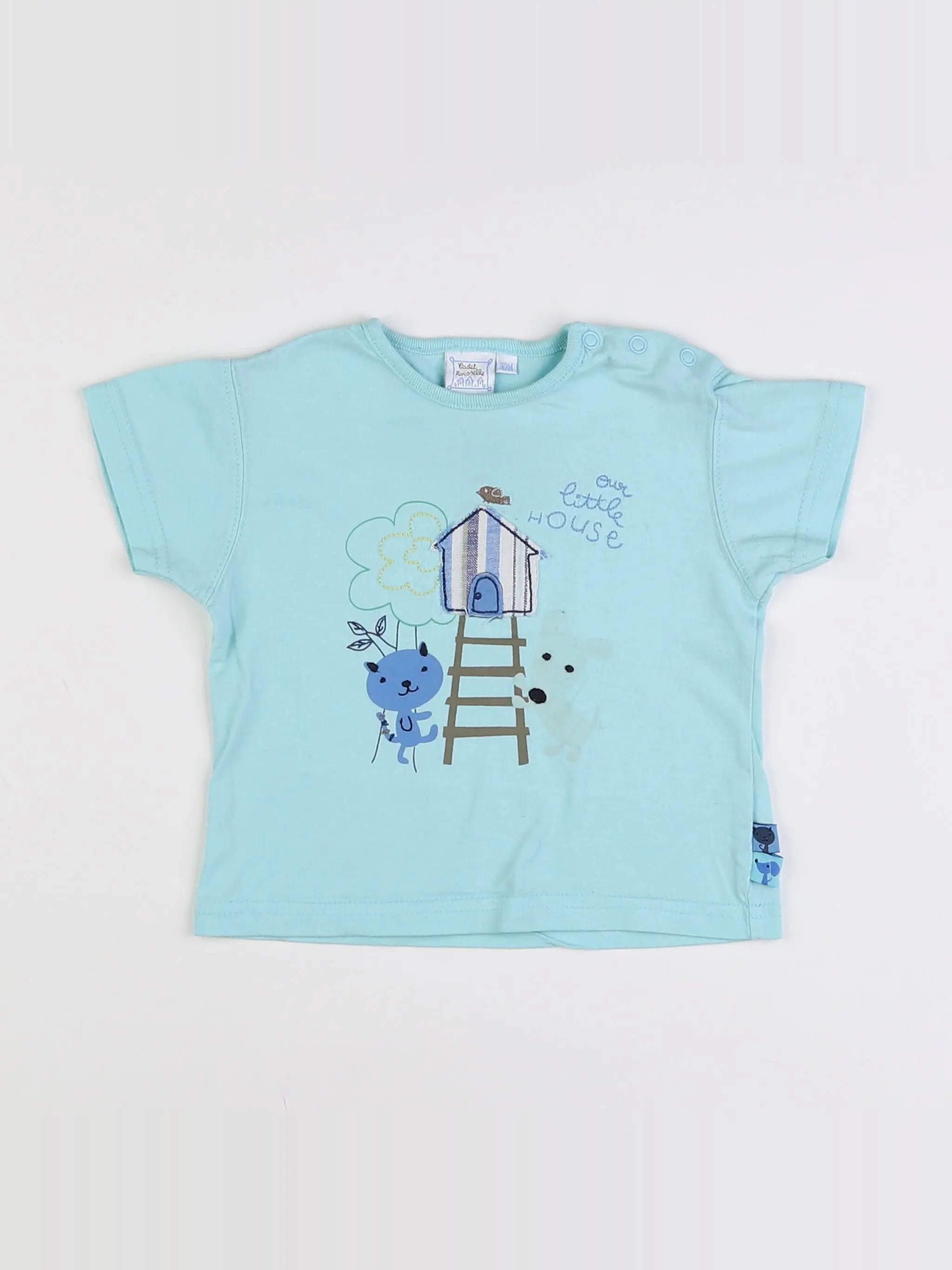 Cadet Rousselle - tee-shirt bleu - 12 mois