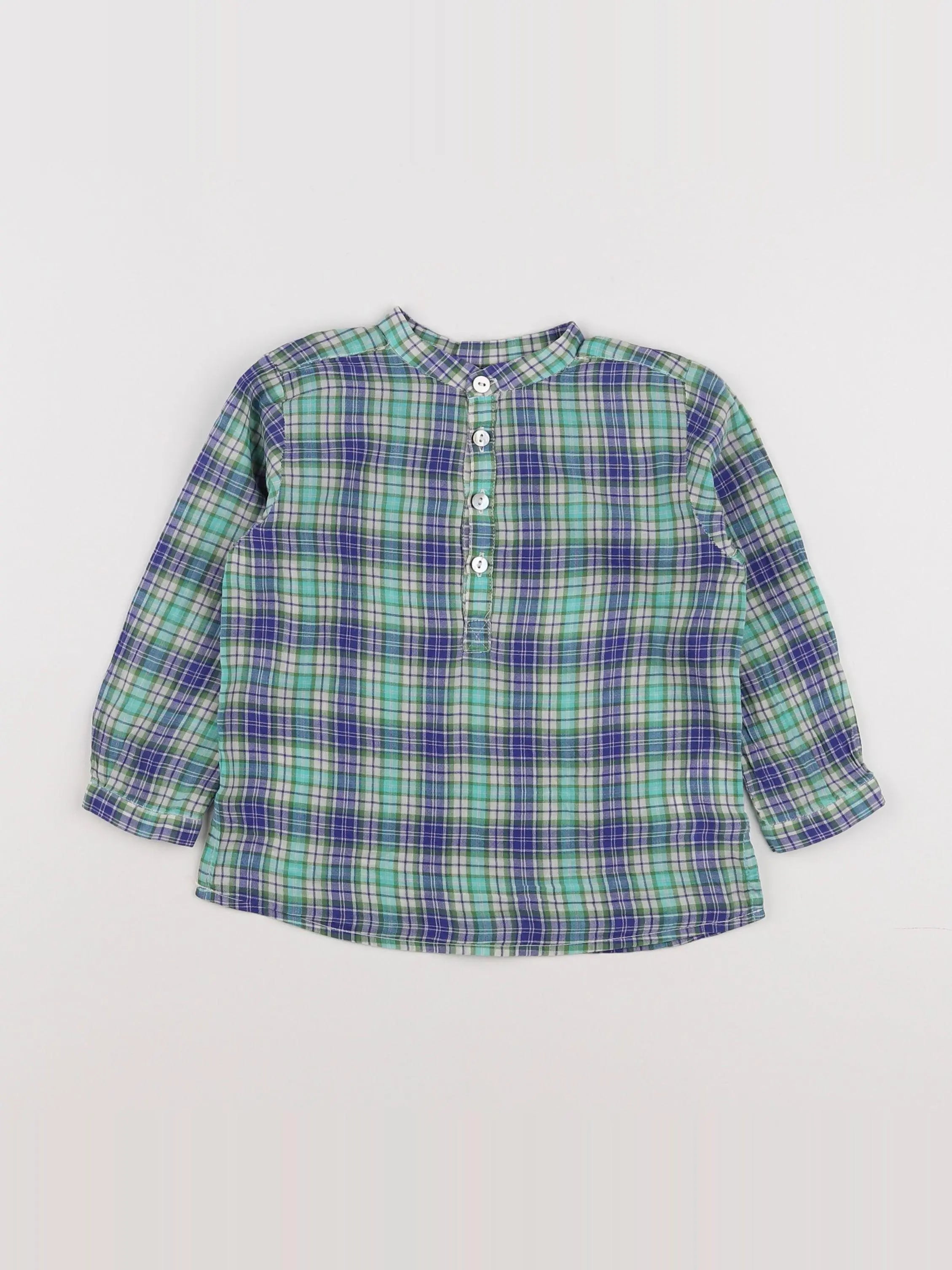Bonton - chemise bleu - 2 ans