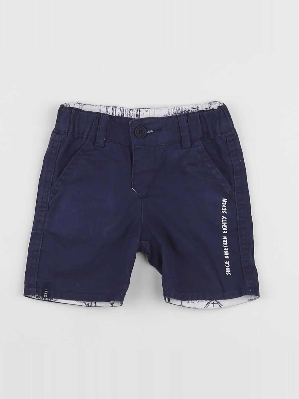 IKKS - short bleu - 12 mois