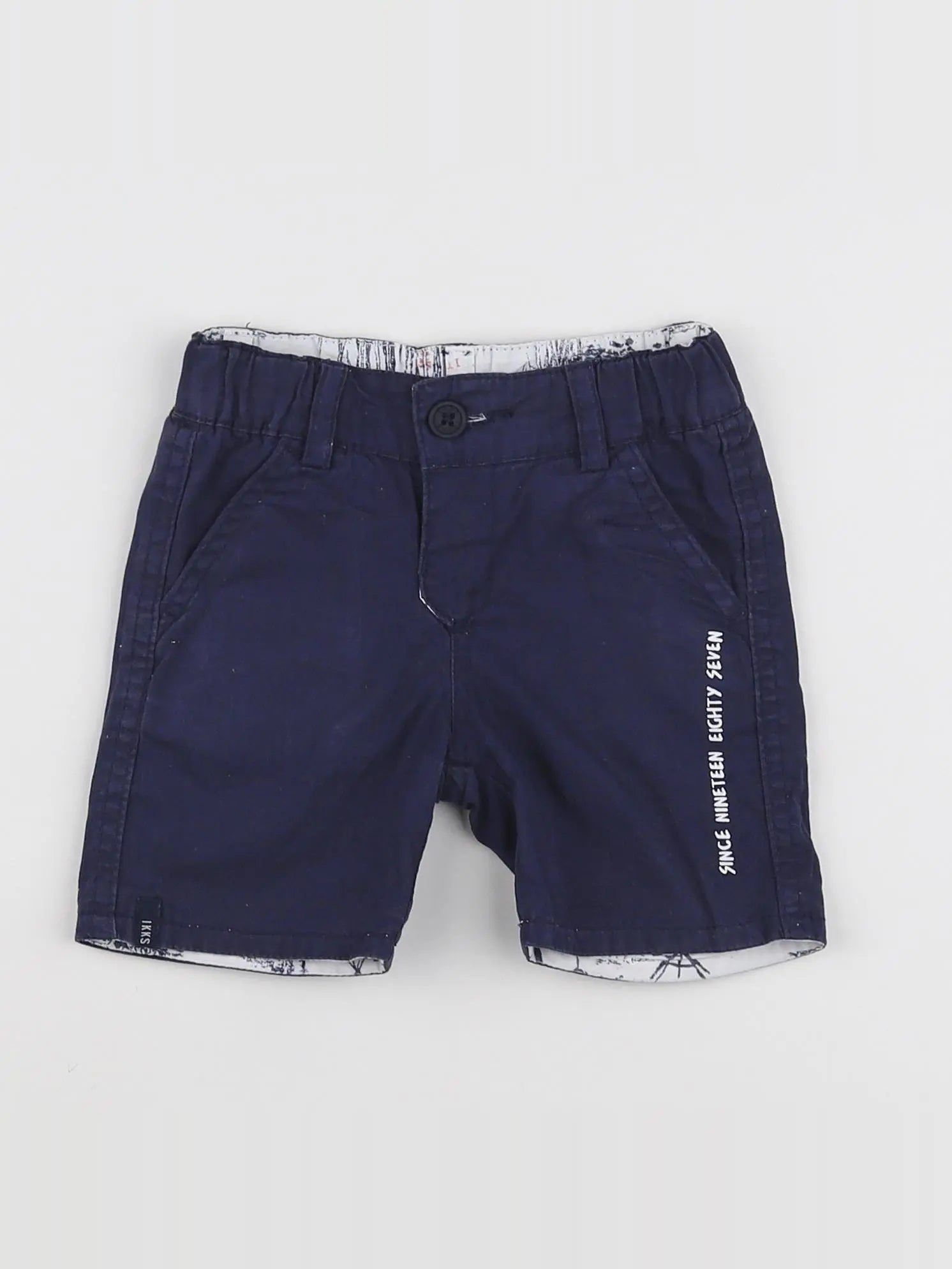 IKKS - short bleu - 12 mois