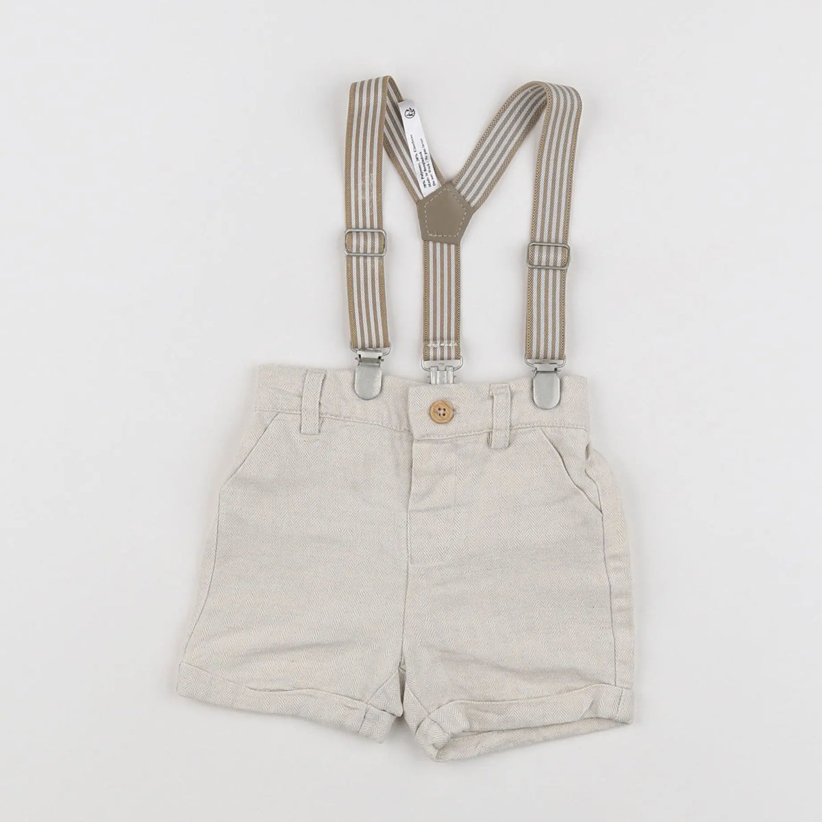 Vertbaudet - short beige - 6 mois