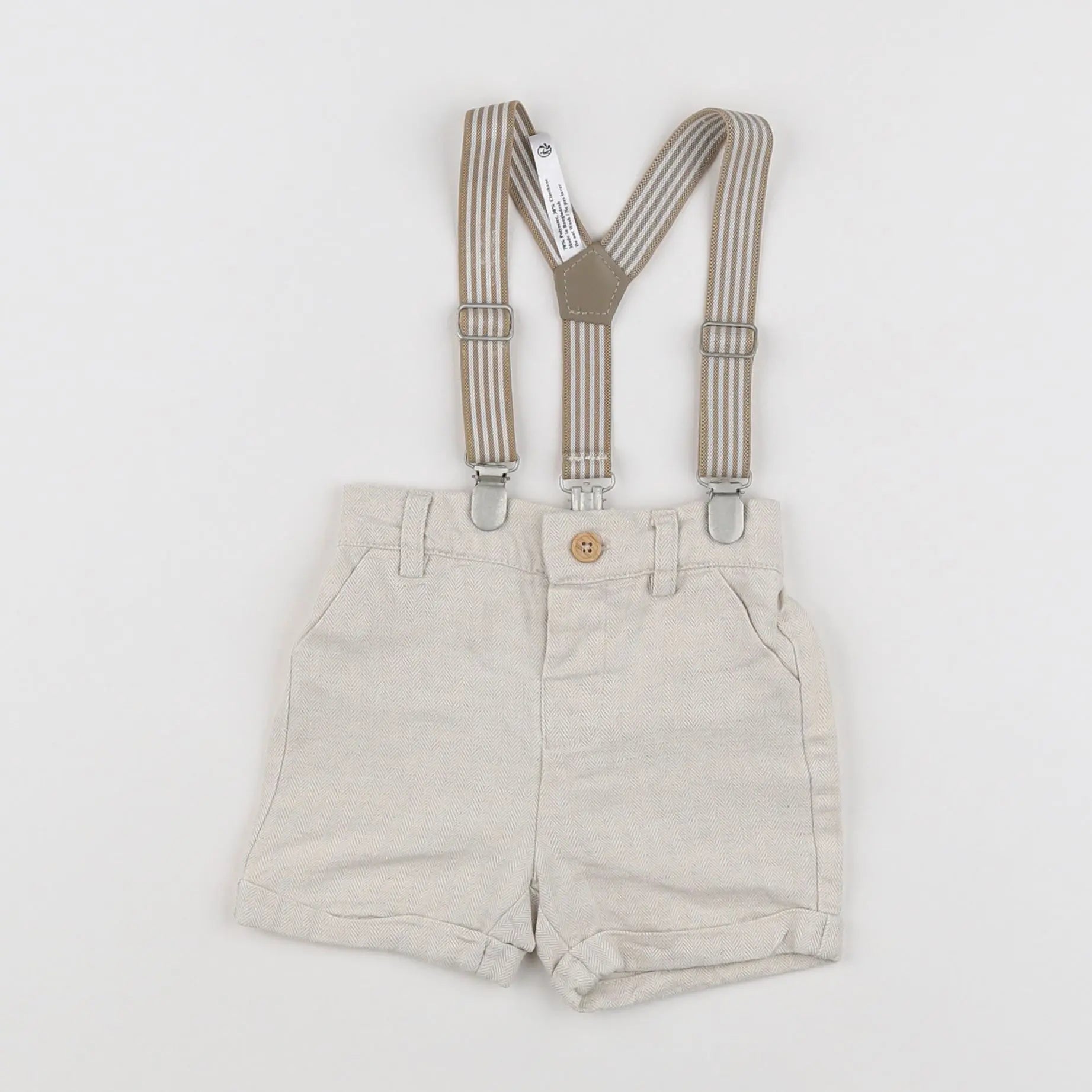 Vertbaudet - short beige - 6 mois