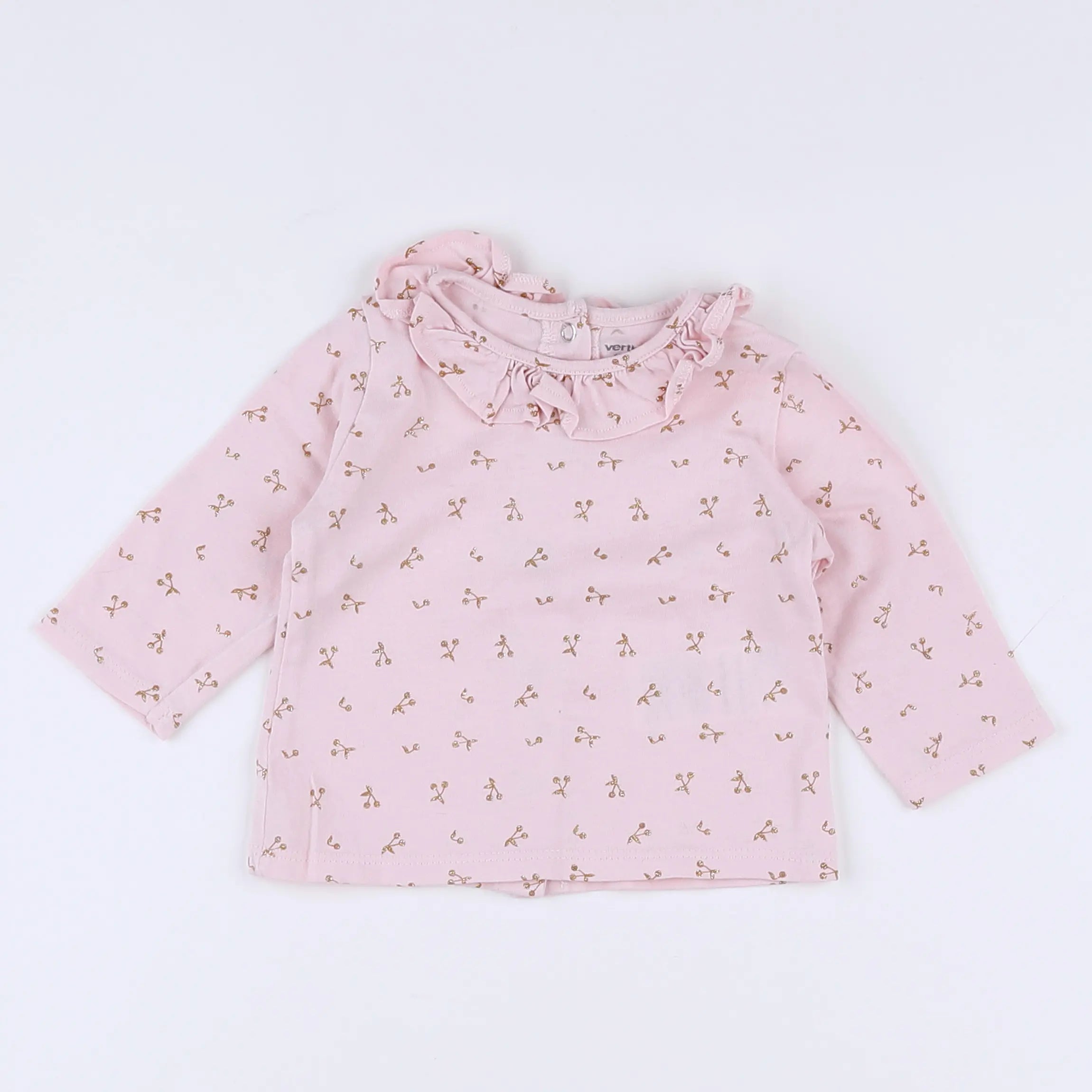 Vertbaudet - tee-shirt rose - 3 mois