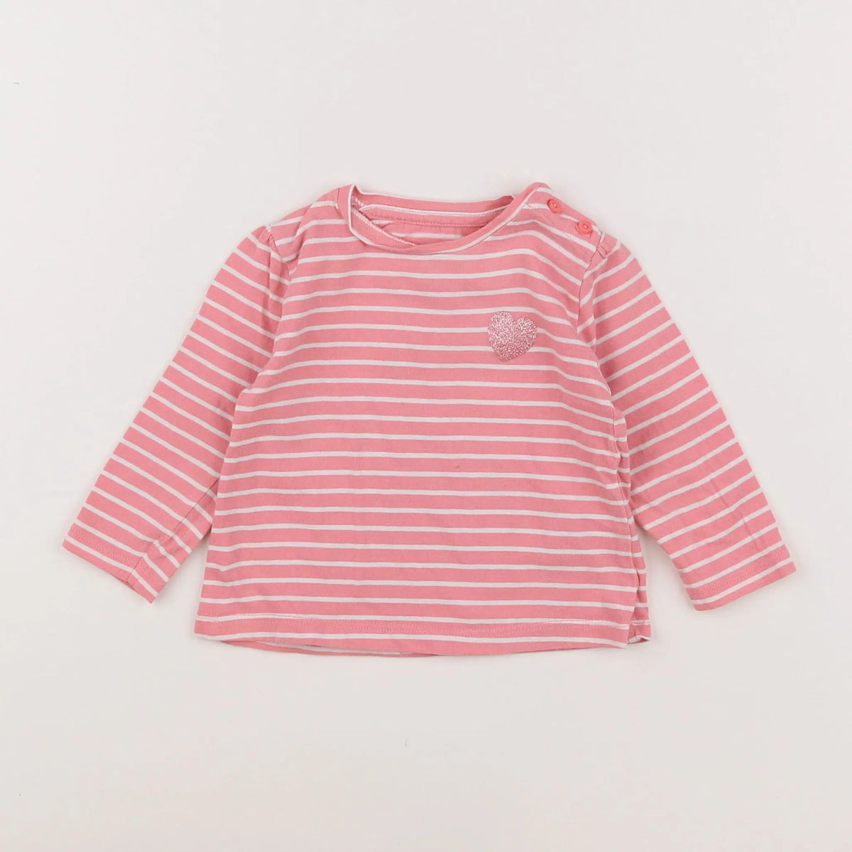 Vertbaudet - tee-shirt rose - 9 mois