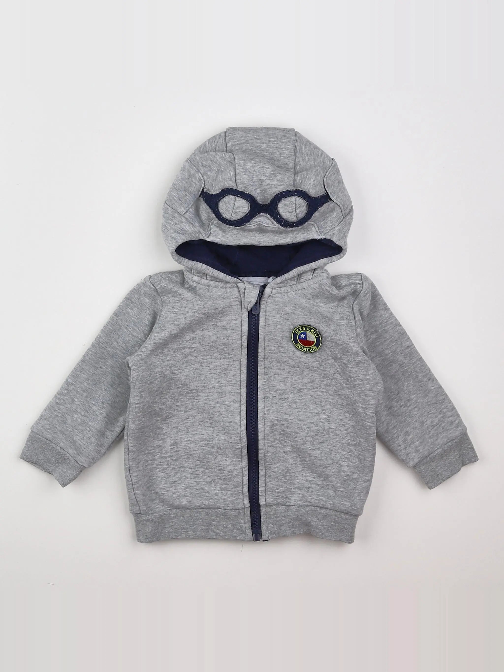 IKKS - sweat gris - 12 mois