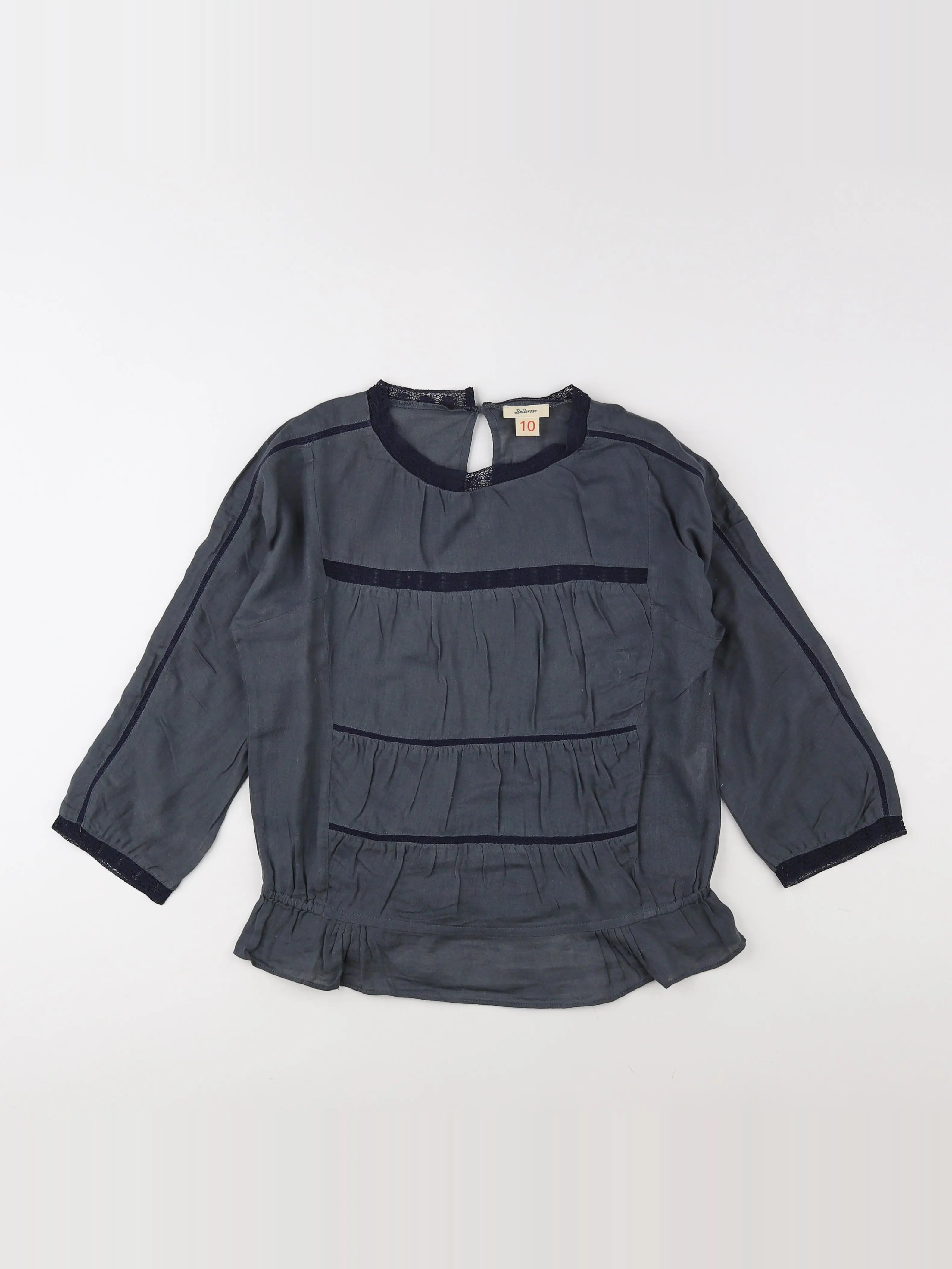 Bellerose - blouse vert, noir - 10 ans
