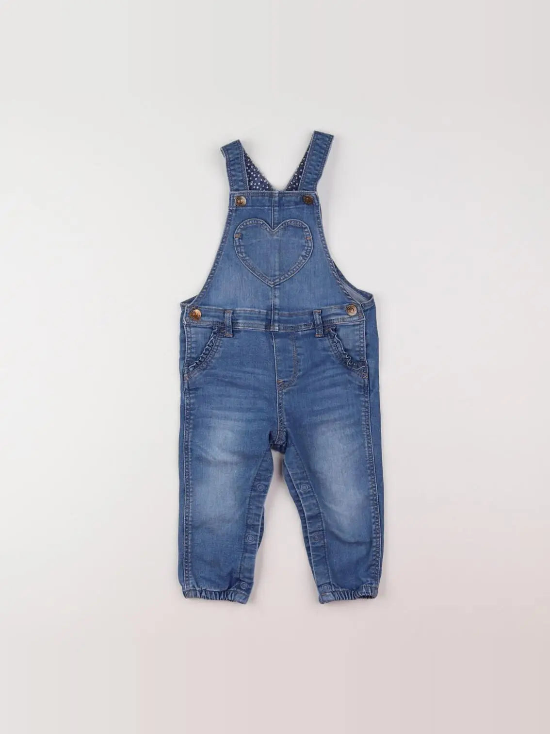 H&M - salopette bleu - 9/12 mois