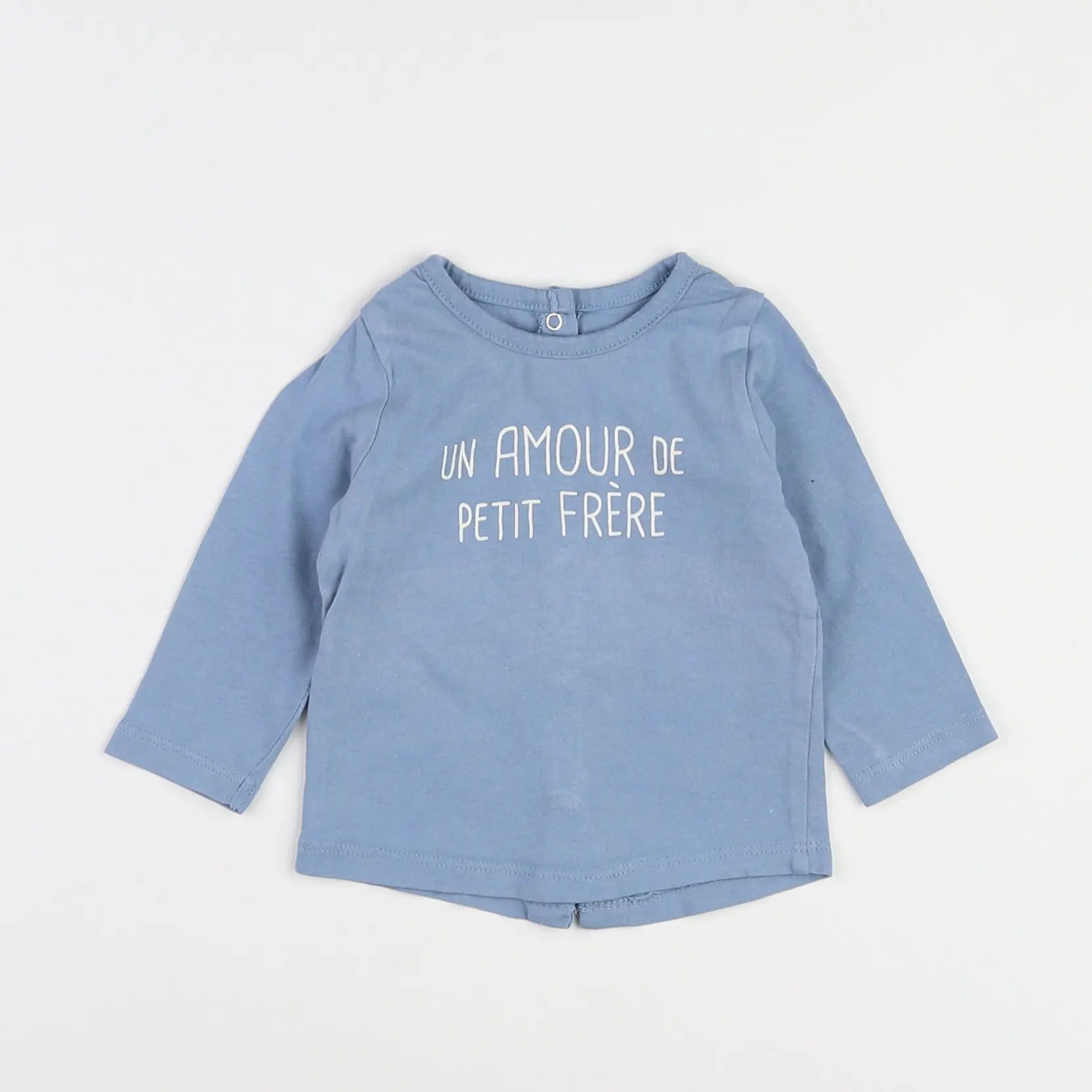 Vertbaudet - tee-shirt bleu - 3 mois