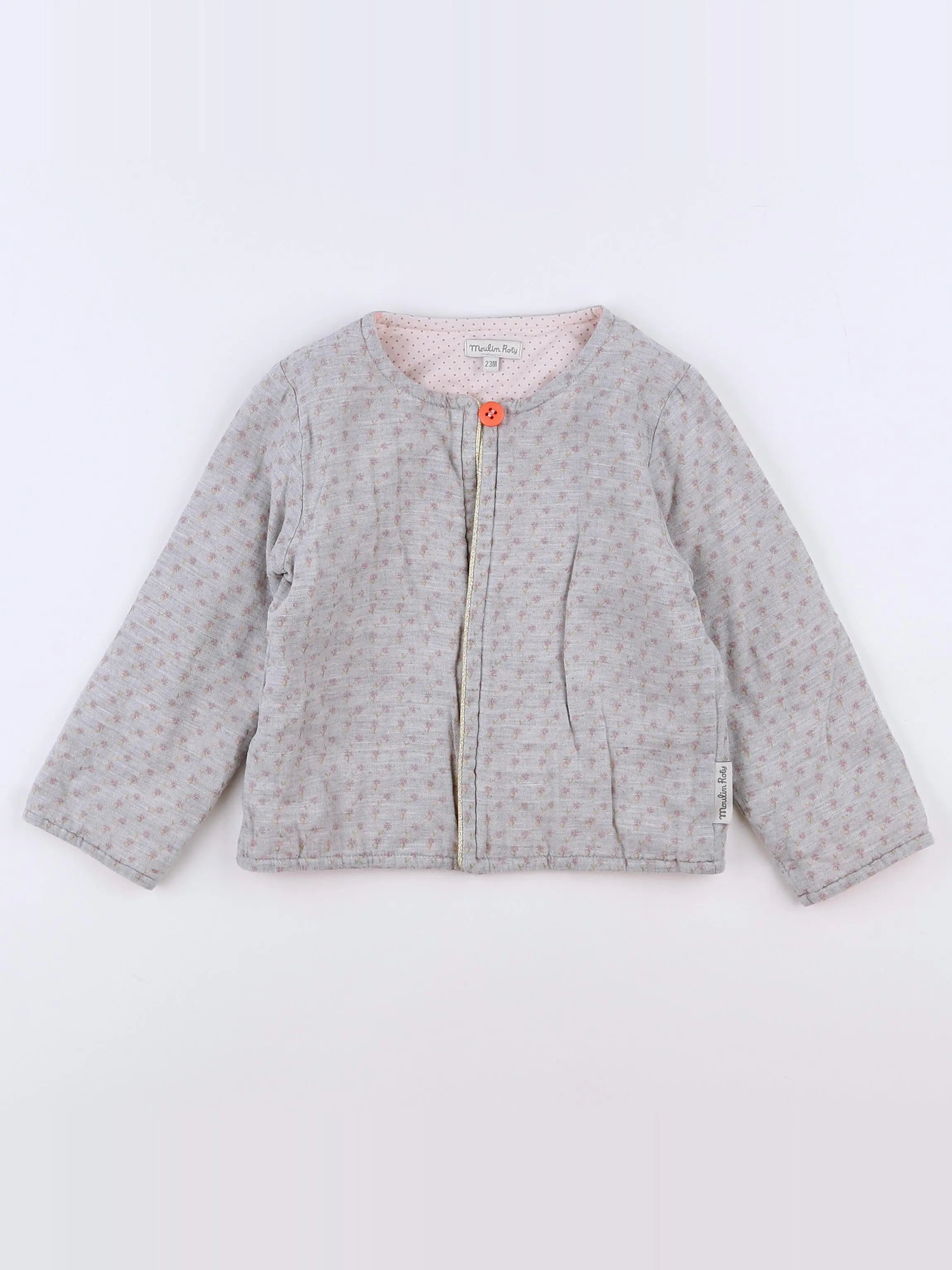 Moulin Roty - sweat gris, or - 2 ans