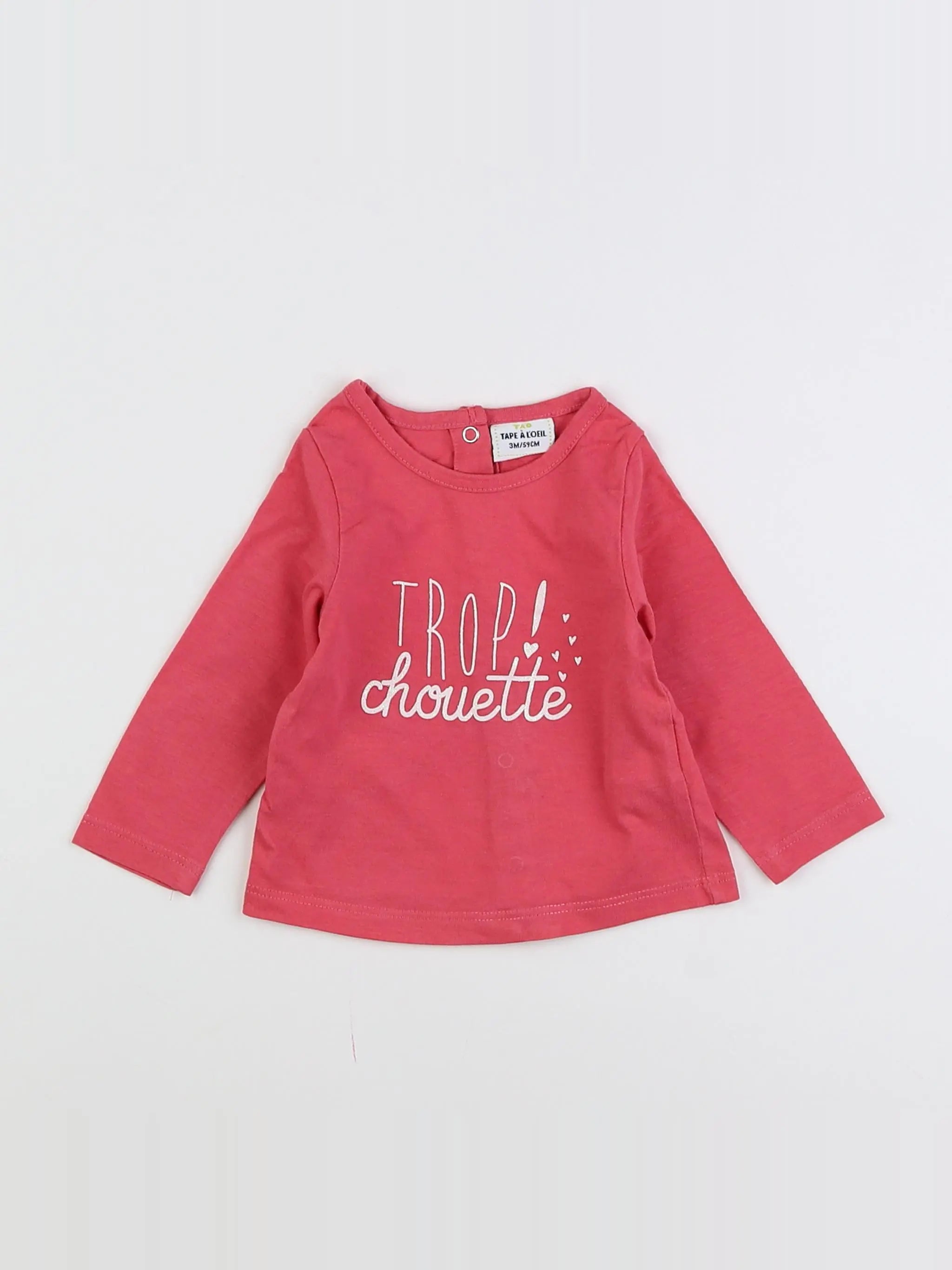 Tape à l'oeil - tee-shirt rose - 3 mois